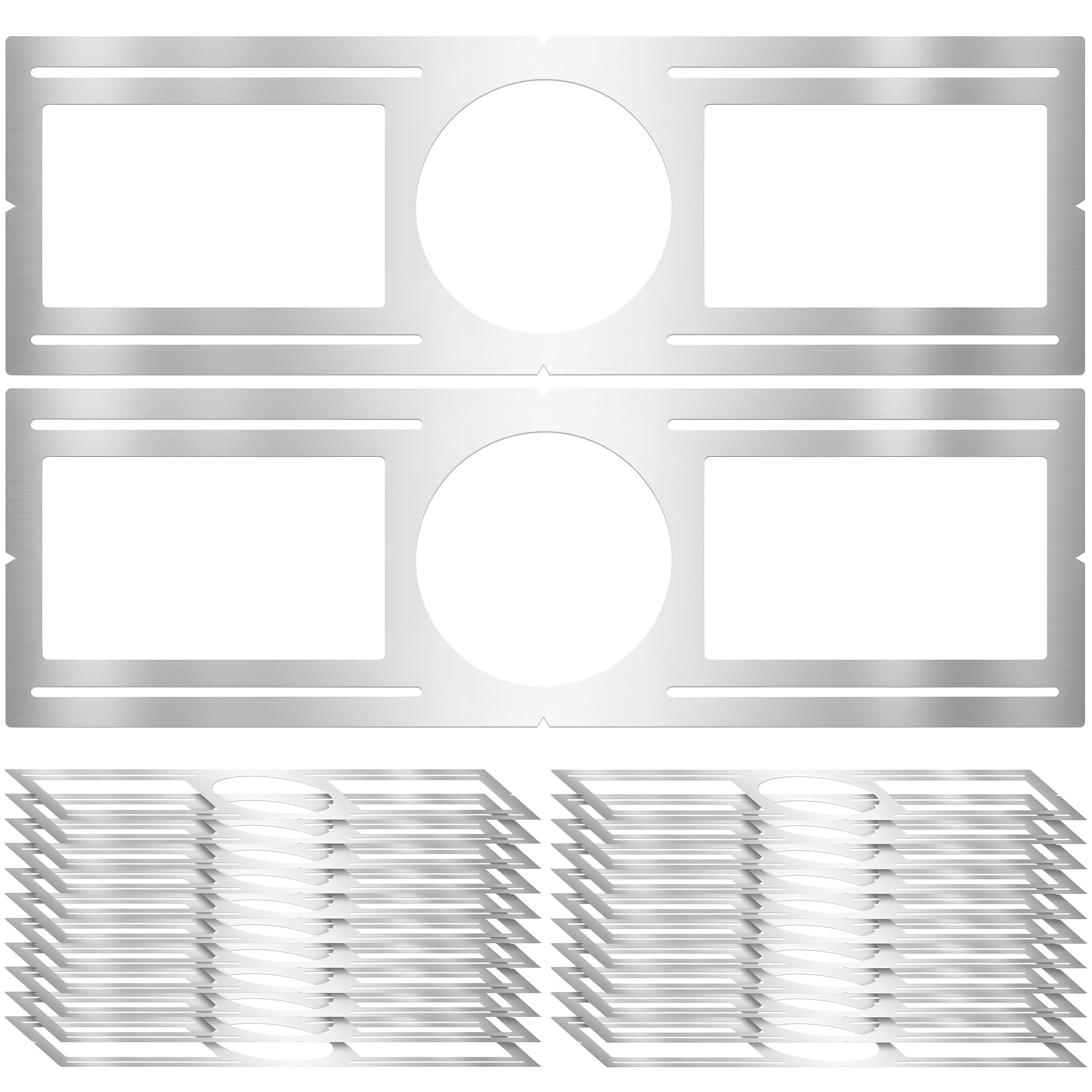 New Construction Mounting Plate  6 Inch  Led Recessed Lighting Housing Kits  Flat Steel Rough In Bracket Fixture For Led Light Bar  24Pc Shallow Recessed Lighting Housing Plate
