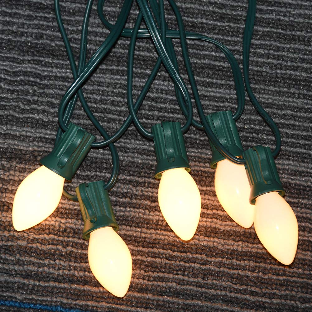 GOOTHY Indoor & Outdoor String Light Replacement Bulbs, 5 Watt, White, C7 Ceramic, 1 Count