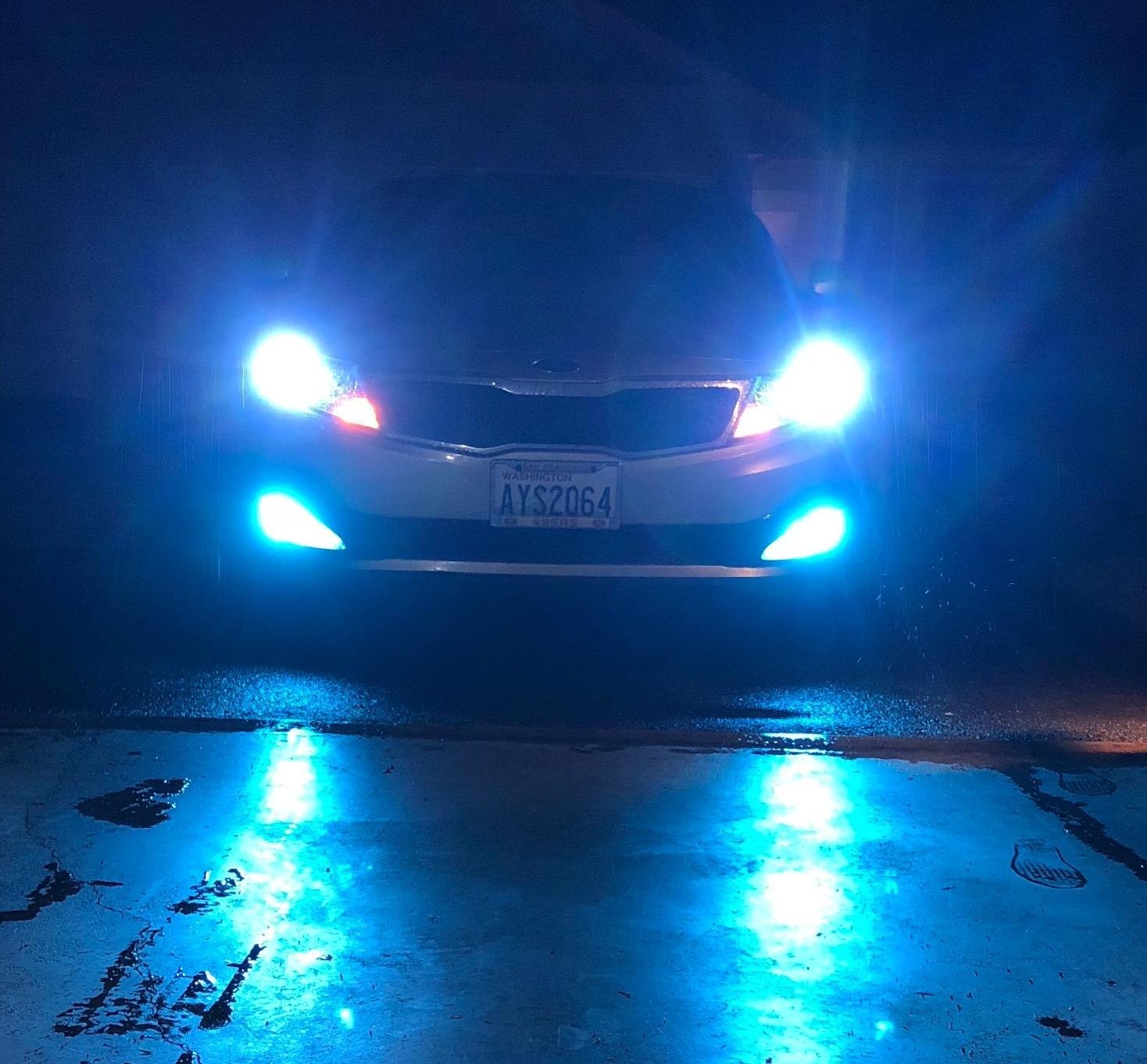 Alla Lighting 3600Lm Xtreme Super Bright H11 H16 Led Bulbs Fog Lights Lamp Replacement H8, 8000K Ice Blue, High Illumination Eti