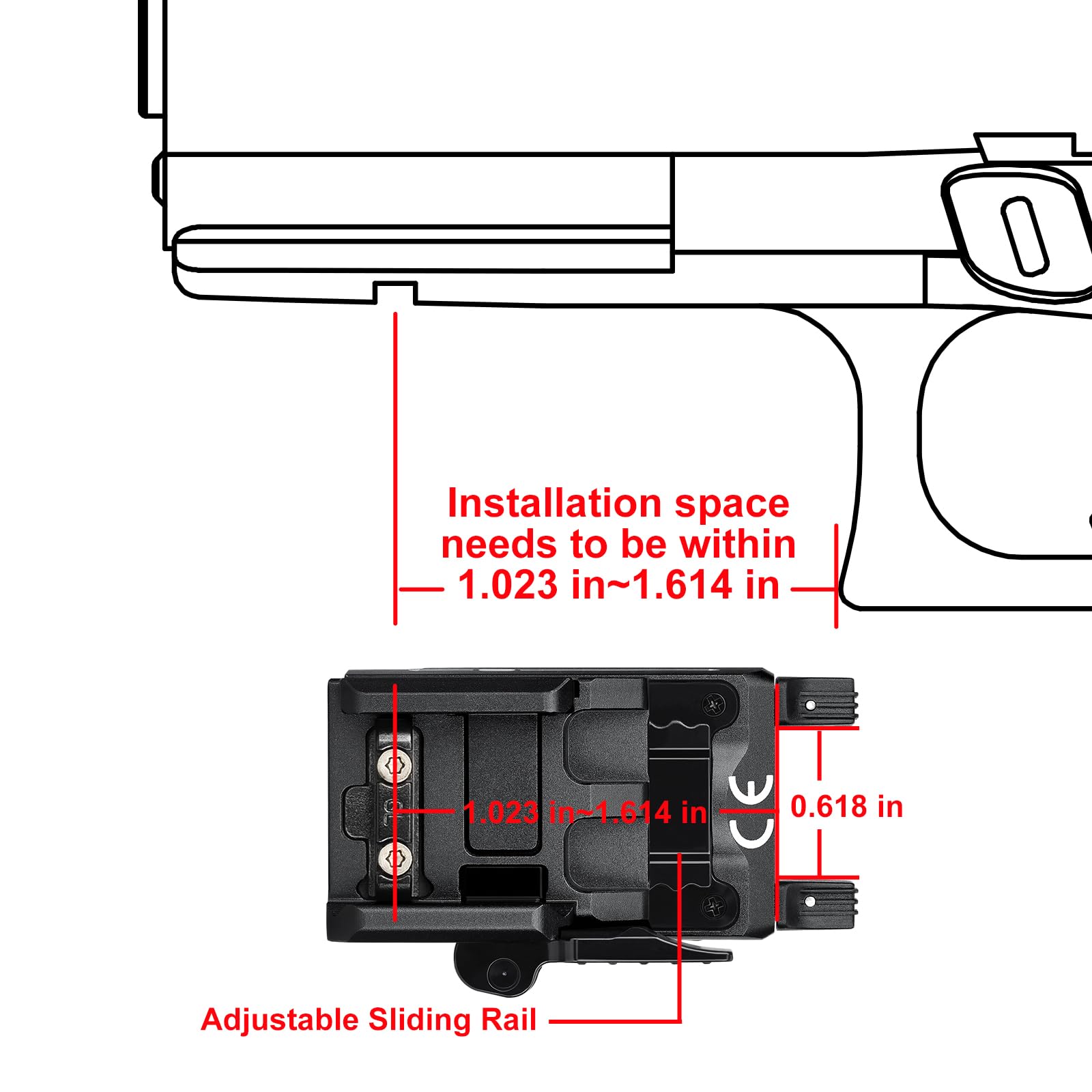 OLIGHT PL-Mini 2 Valkyrie 600 Lumens Magnetic USB Rechargeable Compact Hunting Gear with Adjustable Rail, High Performance CW LE