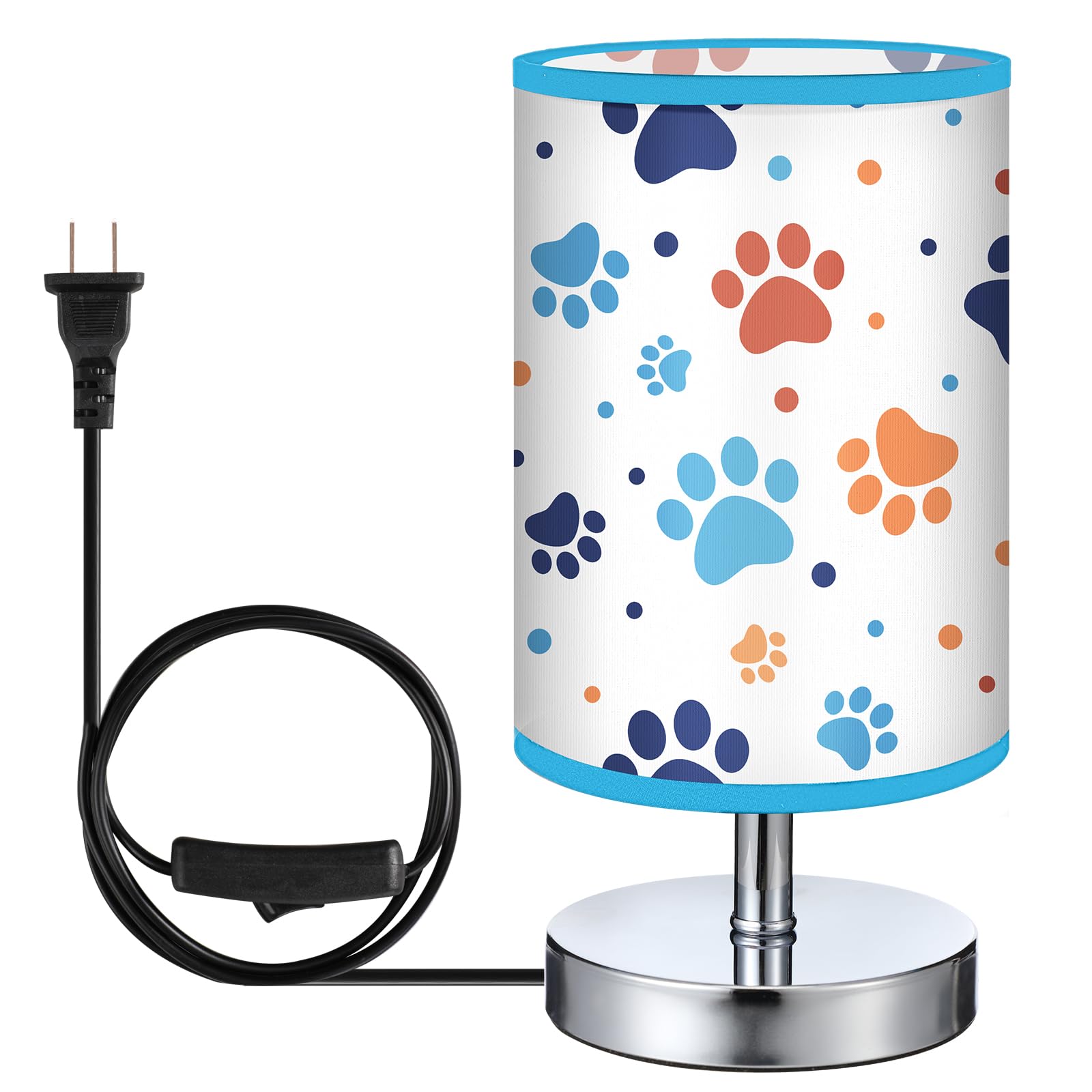 Glooglitter Dog Paw Table Lamps Gifts 3 Colors Dimmable Lights Dog Room Bedroom Decor 9.72 x 5.12 Inch Cute Night Light Paw Beds