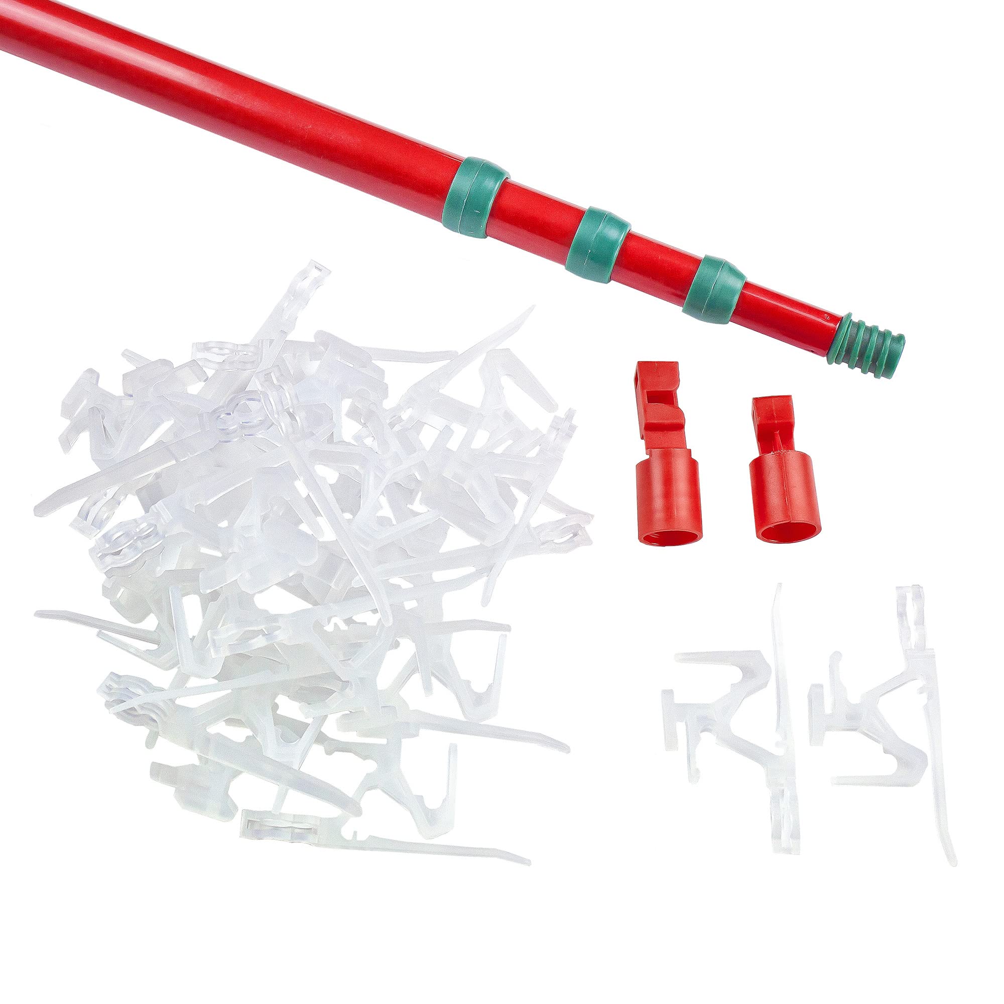 Northlight 25-Piece Ladderless Light Hanging Kit, 11ft, Metal, Red and Green