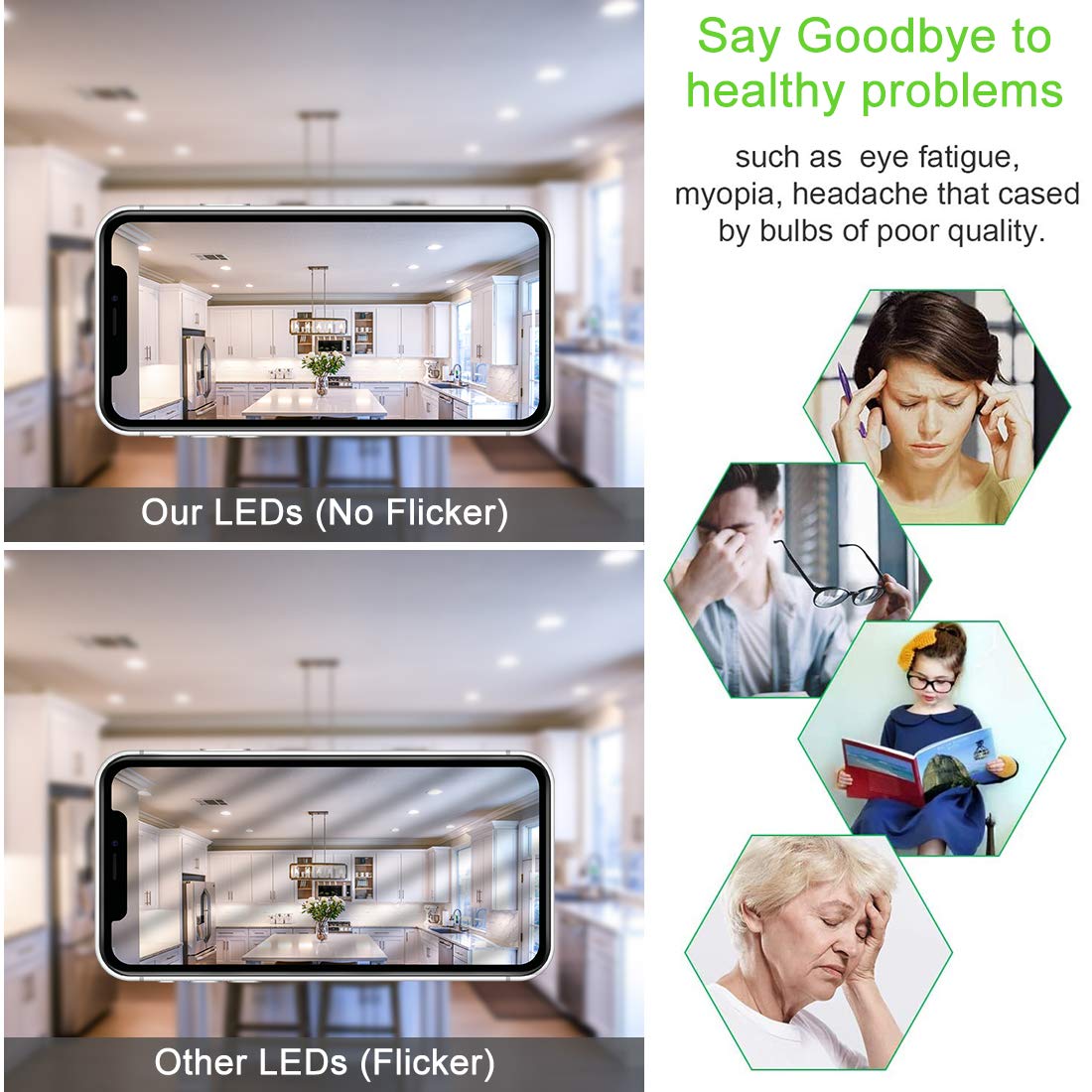 12W Br30 Led Bulbs, 1200 Lumens Led Flood Light Bulbs, 12W (100-Watt Equivalent), 4000K Neutral White, E26 Base Recessed Can Lig