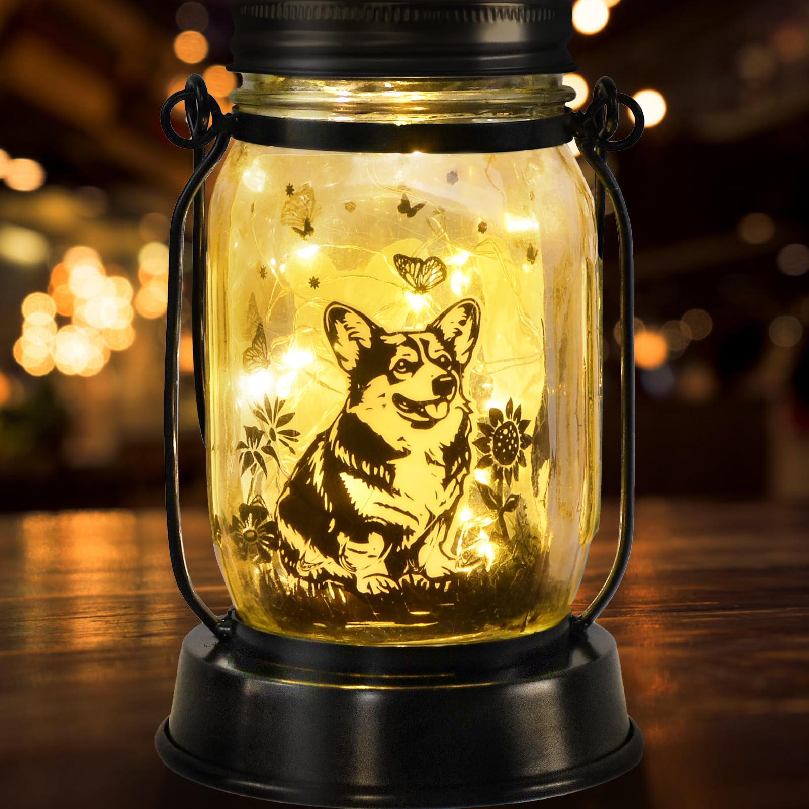 Corgi Gifts For Women/Men Corgi Solar Lanterns Dog Mom Birthday Dog Lovers Lantern Pet Loss Pet Memorial Lights Solar Garden Dec