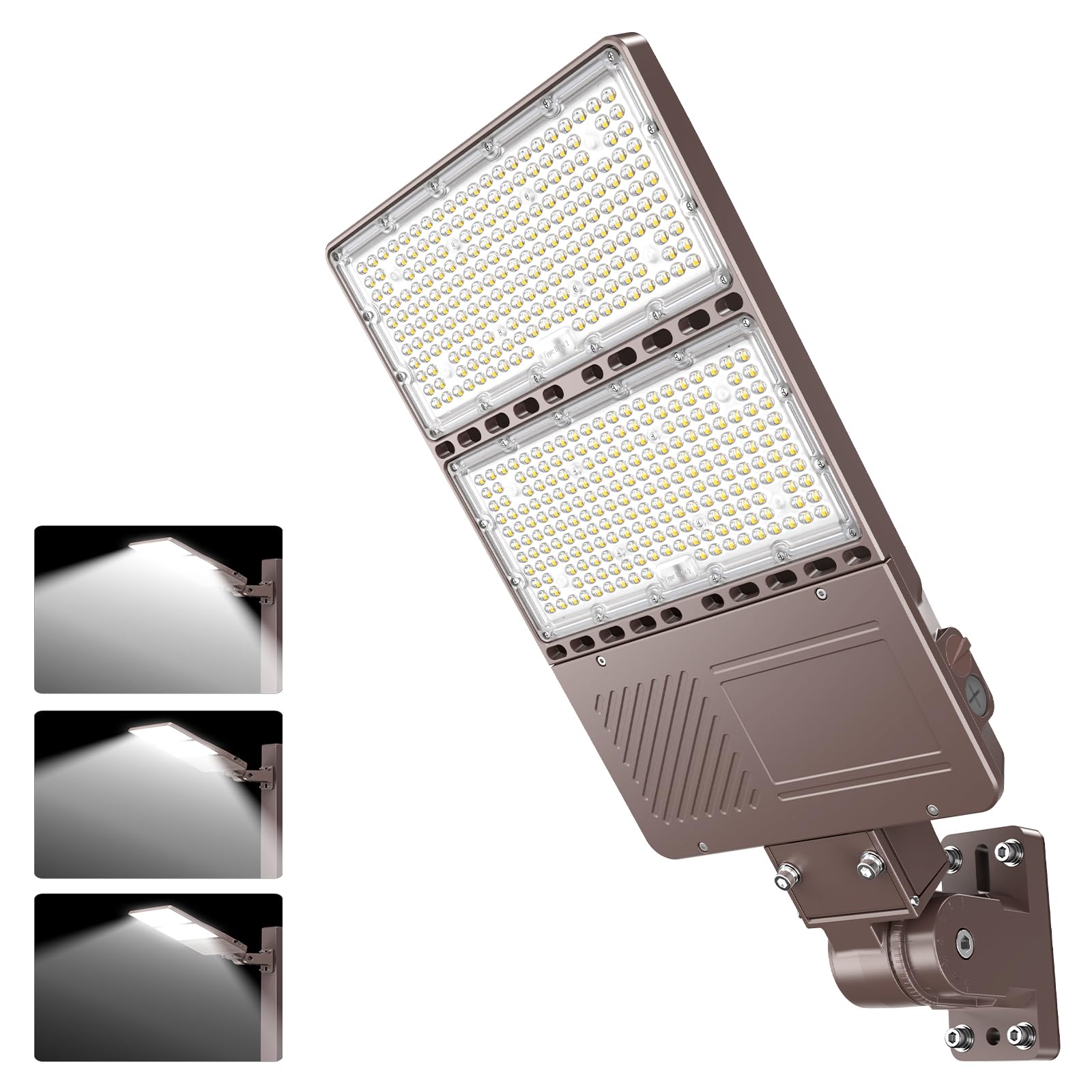 ADUB 240W LED Parking Lot Lights with Photocell, UL Listed 33600LM LED Shoebox Lights Adjustable, 5000K LED Pole Light Outdoor, 