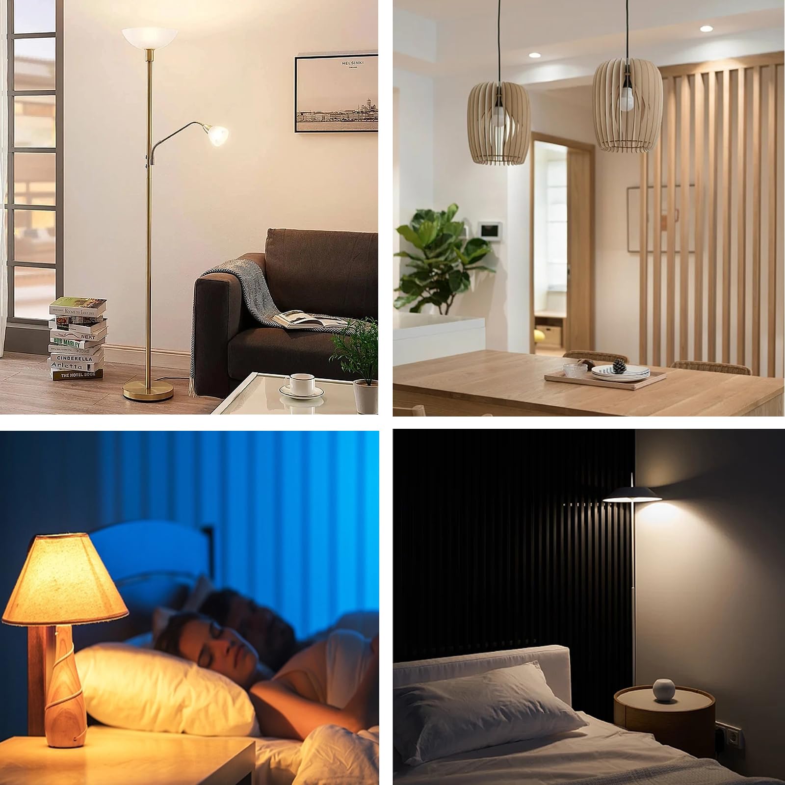 Wiyifada 3 Way Led Light Bulbs 8 Pack, Soft White 3000K, E26 Base, Indoor Reading