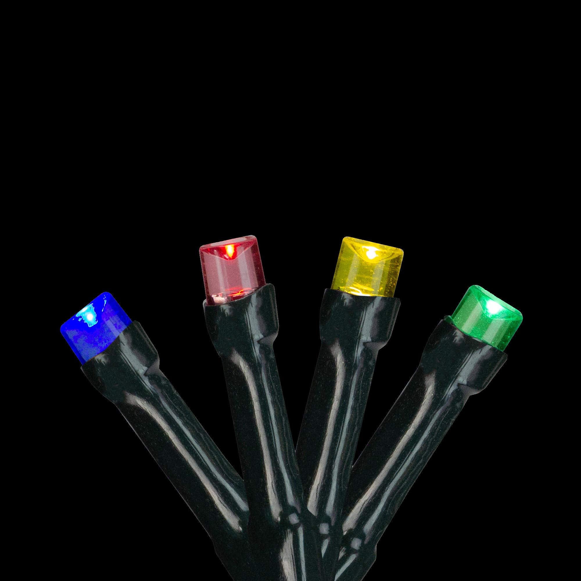 Northlight Battery Operated Led Christmas Lights - Multi-Color - 9.5' Green Wire - 20Ct