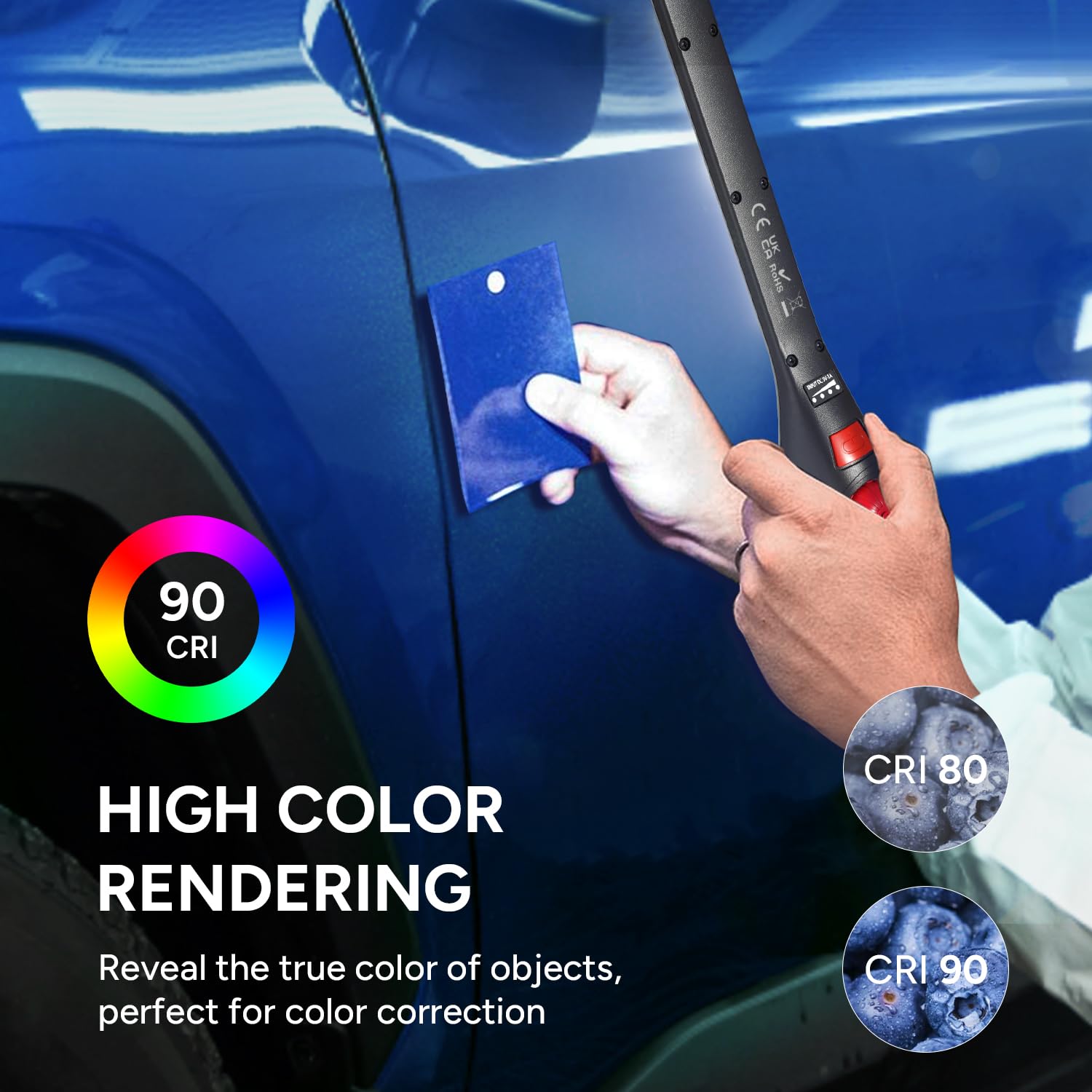 LED Work Light, 4000mAh Rechargeable COB Mechanic Light, 700 Lumens Portable Lights with Magnetic Base 360 Rotate Foldable Desig