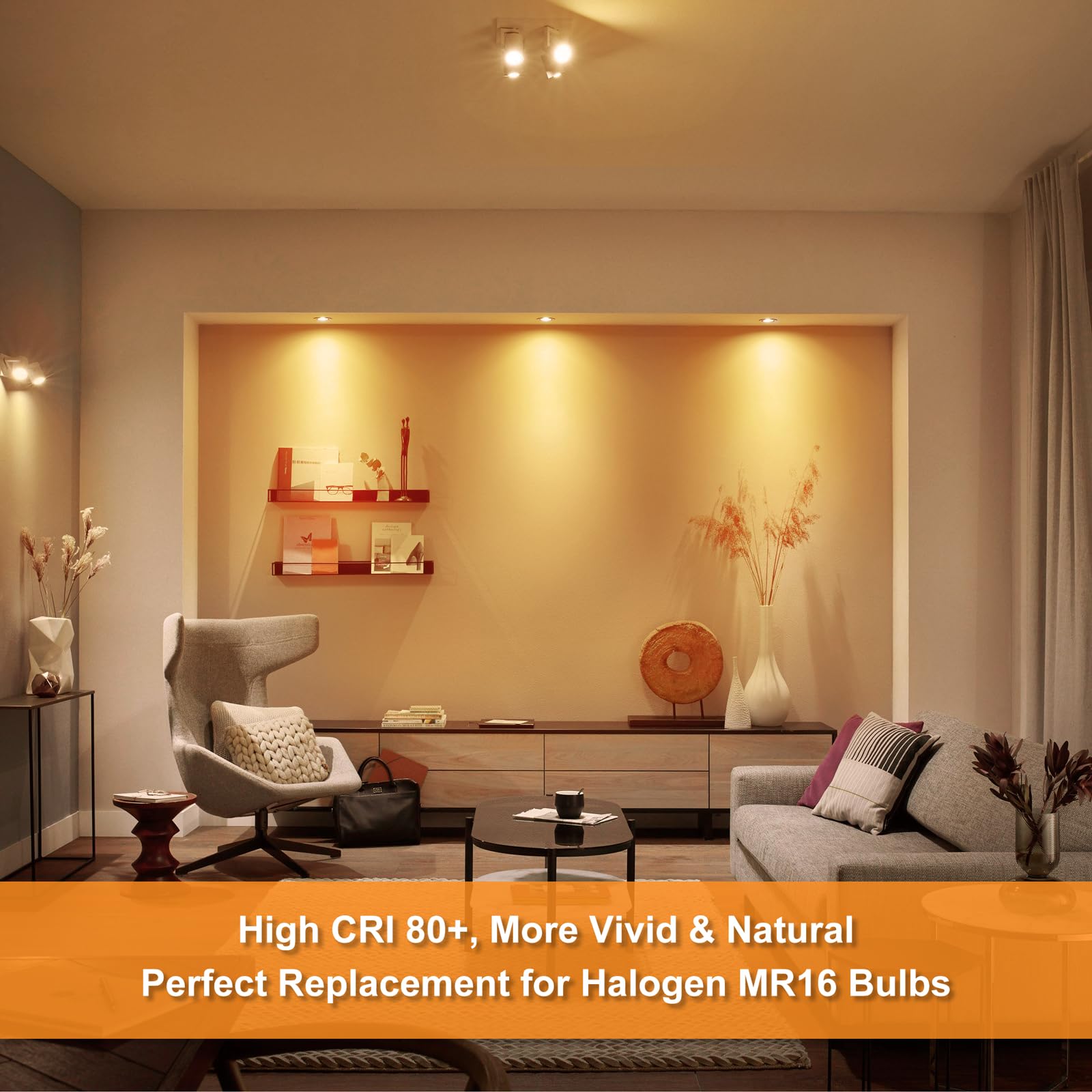 Mlambert 36 Pack Mr16 Led Bulbs 50W Halogen Equivalent,2700K Warm White,5W Gu5.3 Mr16 12V Spotlight Bulb,Non-Dimmable,45° Beam Angle For Landscape