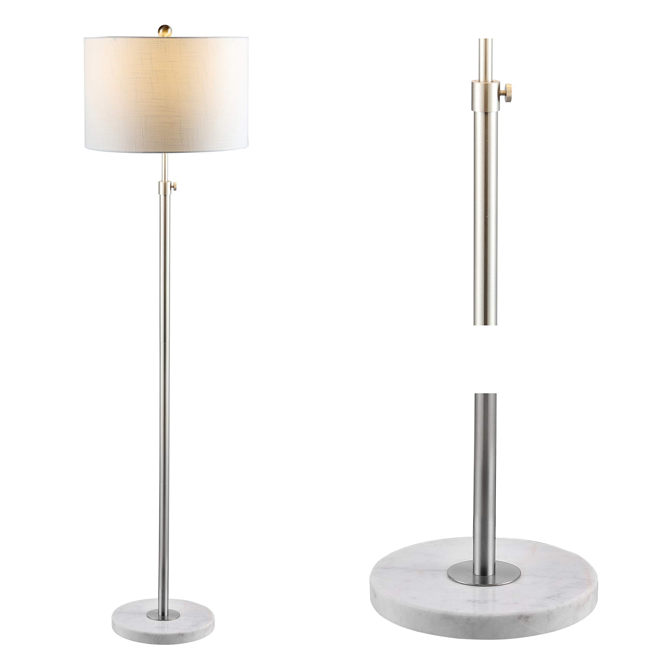 JONATHAN Y JYL3022C June 65'' Adjustable Metal/Marble LED Floor Lamp, Modern, Contemporary, Elegant, Glam, Office, Living Room, 