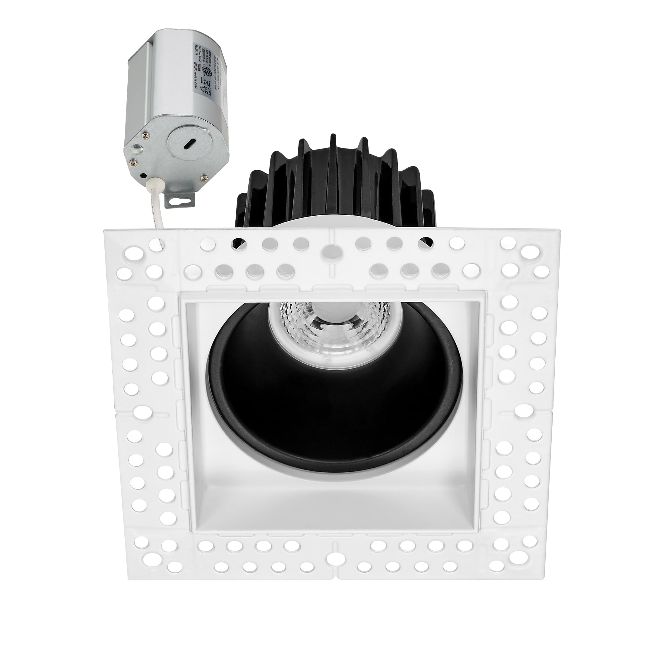 Maxxima 2    Trimless Ultra-Thin Square Recessed Anti-Glare LED Downlight, Canless, 600 Lumens 5 Color Temperature Selectable 27