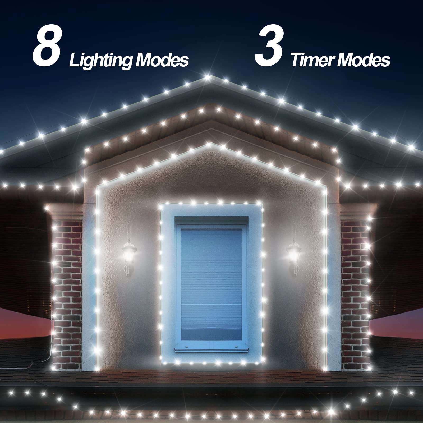 ROADAYLY 1000 LED Christmas String Lights, 328 Ft Cool White Waterproof Fairy Lights with Remote & Timer, Green Wire for Indoor/Outdoor Decor