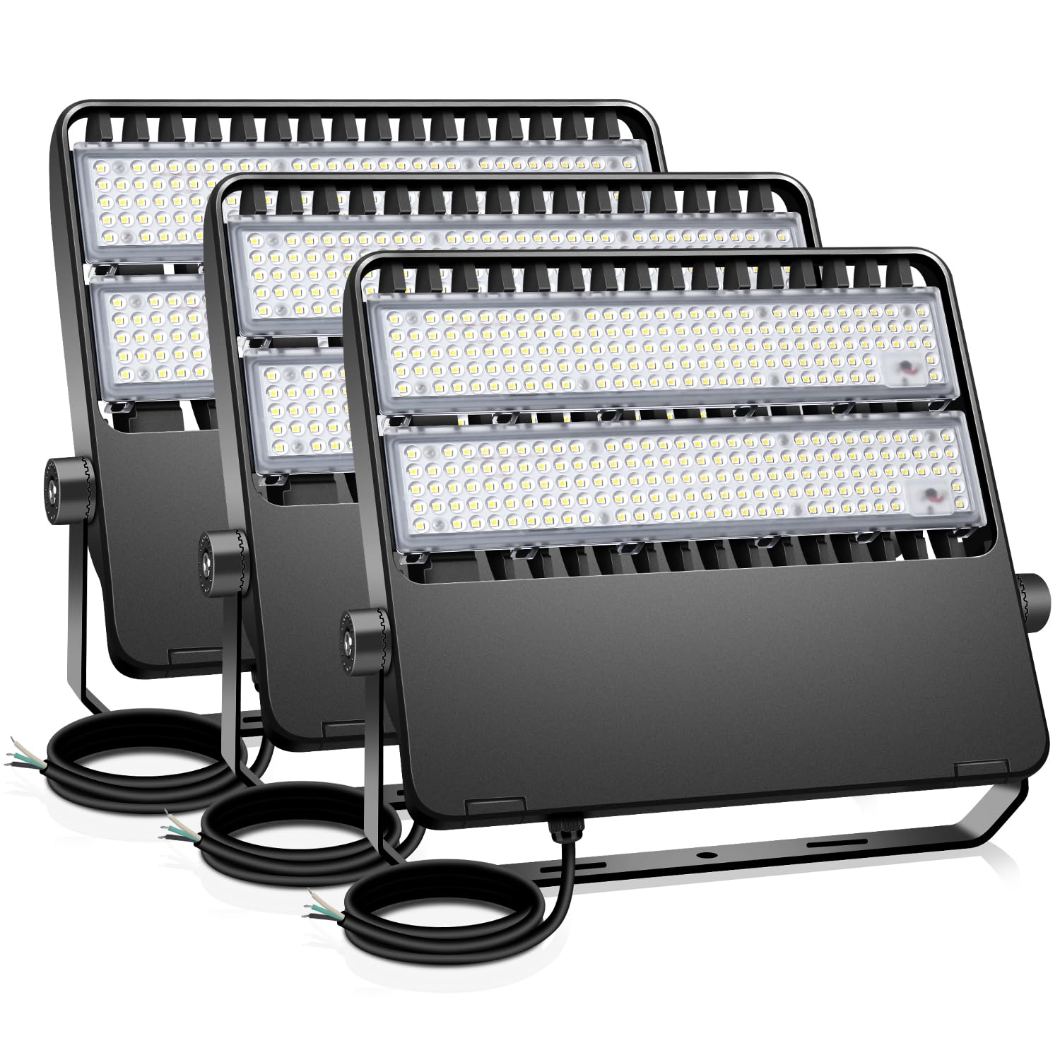 Biritalo 36000Lm Led Stadium Flood Light - 240W Waterproof Wall Mount, 3 Pack