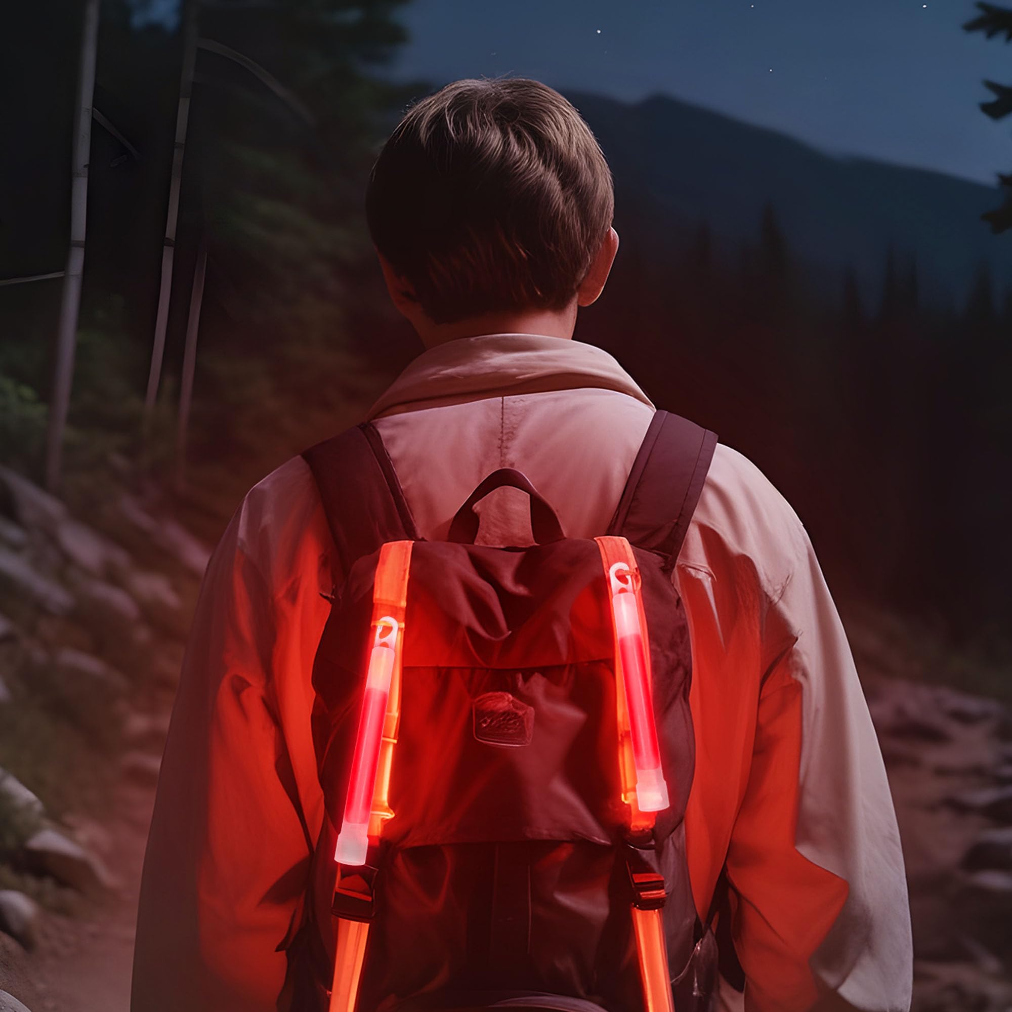 Glow Fever Emergency Safety Military Grade Glow Sticks; 10Pcs, 6&quot; Ultra Bright Glow Sticks With 12 Hours Duration. Great For Hiking, Party, Camping, Blackouts, Hurricane And Survival Kits (Red)