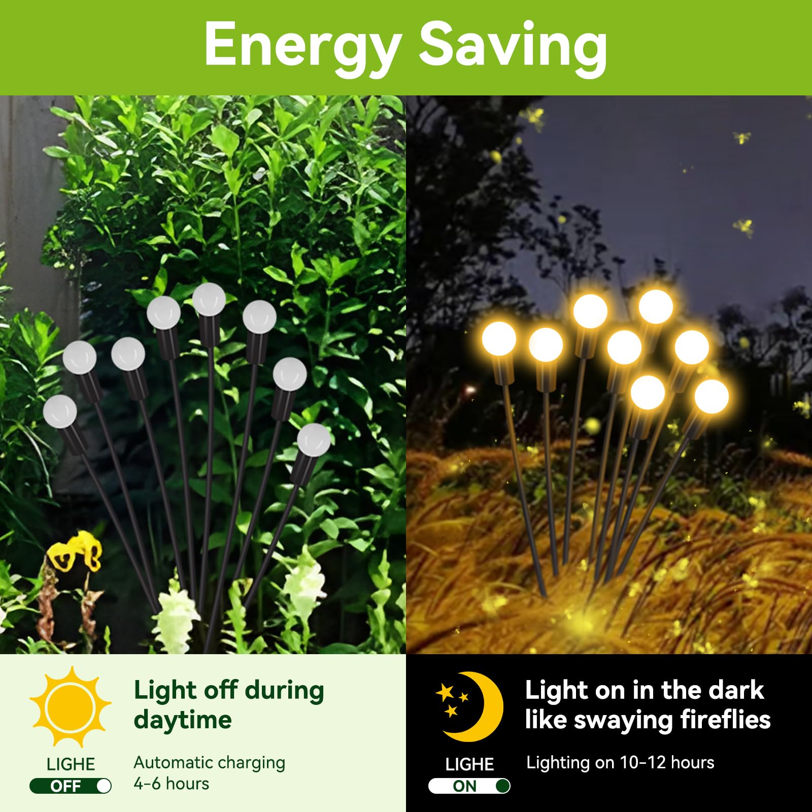 Solar Garden Lights Outdoor Waterproof, 4 Pack 32 Led Decorative Solar Swaying Lights, Solar Firefly Lights Outdoor Garden Decor