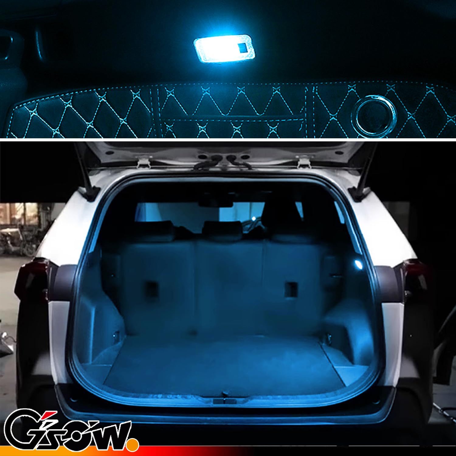 GSOWO Led Cargo Lamp for Toyota RAV4 2022-2025, Ice Blue Trunk Ceiling Light, Decorative Atmosphere Lamp, 1 PC