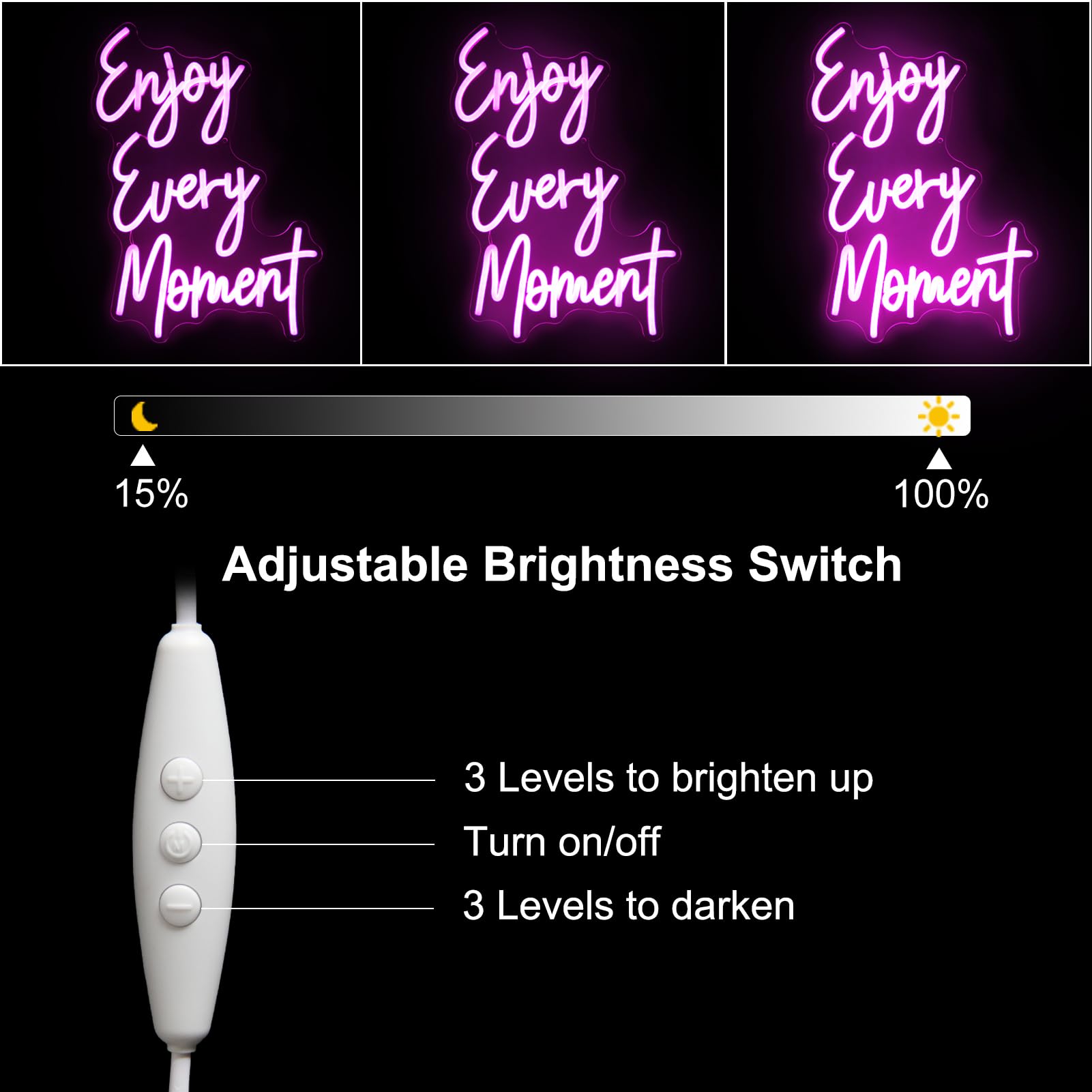 Kullneon Neon Sign Pink LED Light 16.9inx11.6in Acrylic Wall Decor for Bedroom, Bar, Restaurant, Party
