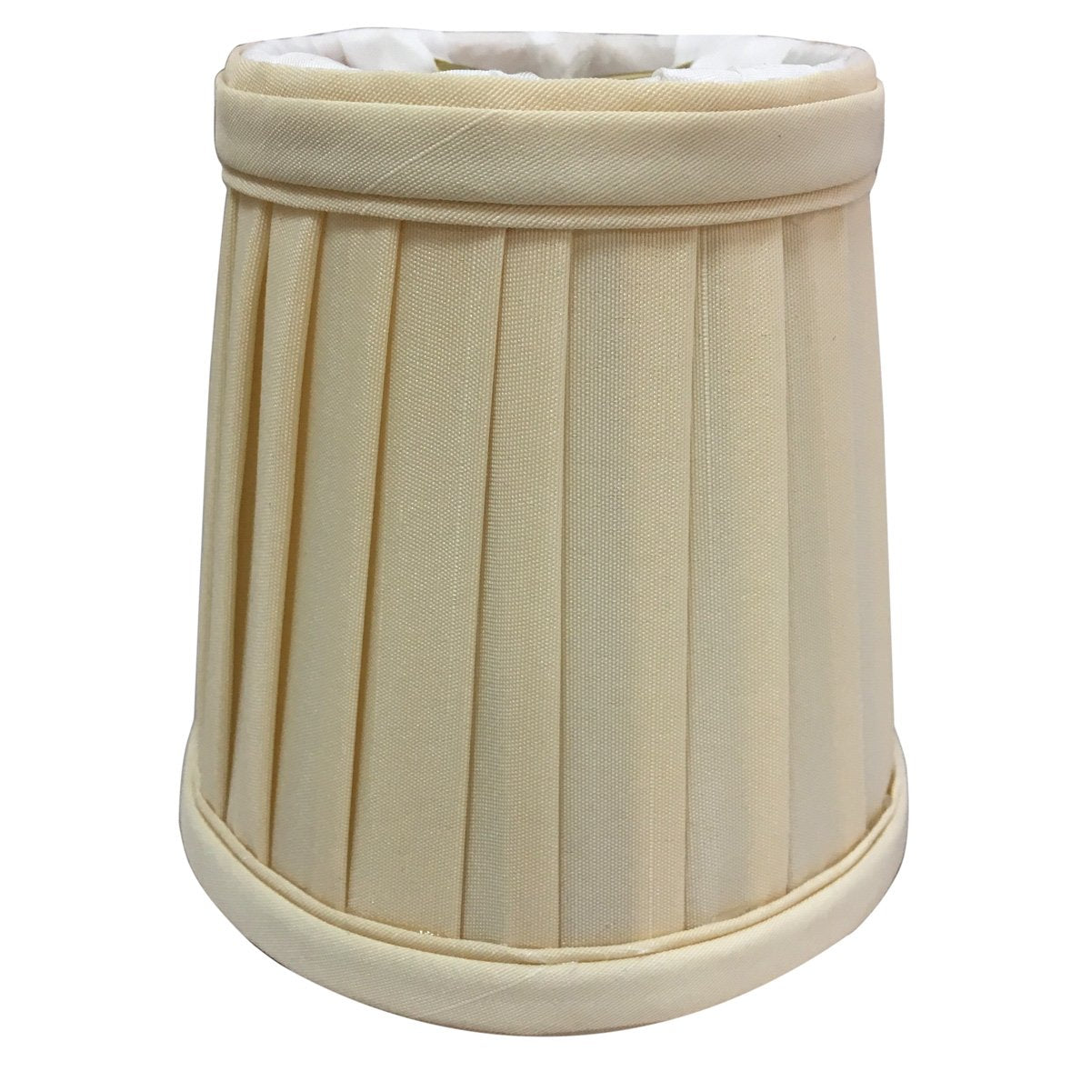 Royal Designs Pleated Empire Chandelier Shade, Fabric, Eggshell, 3 x 4.25 x 4.25, Model CS-110EG-6, Pack of 6