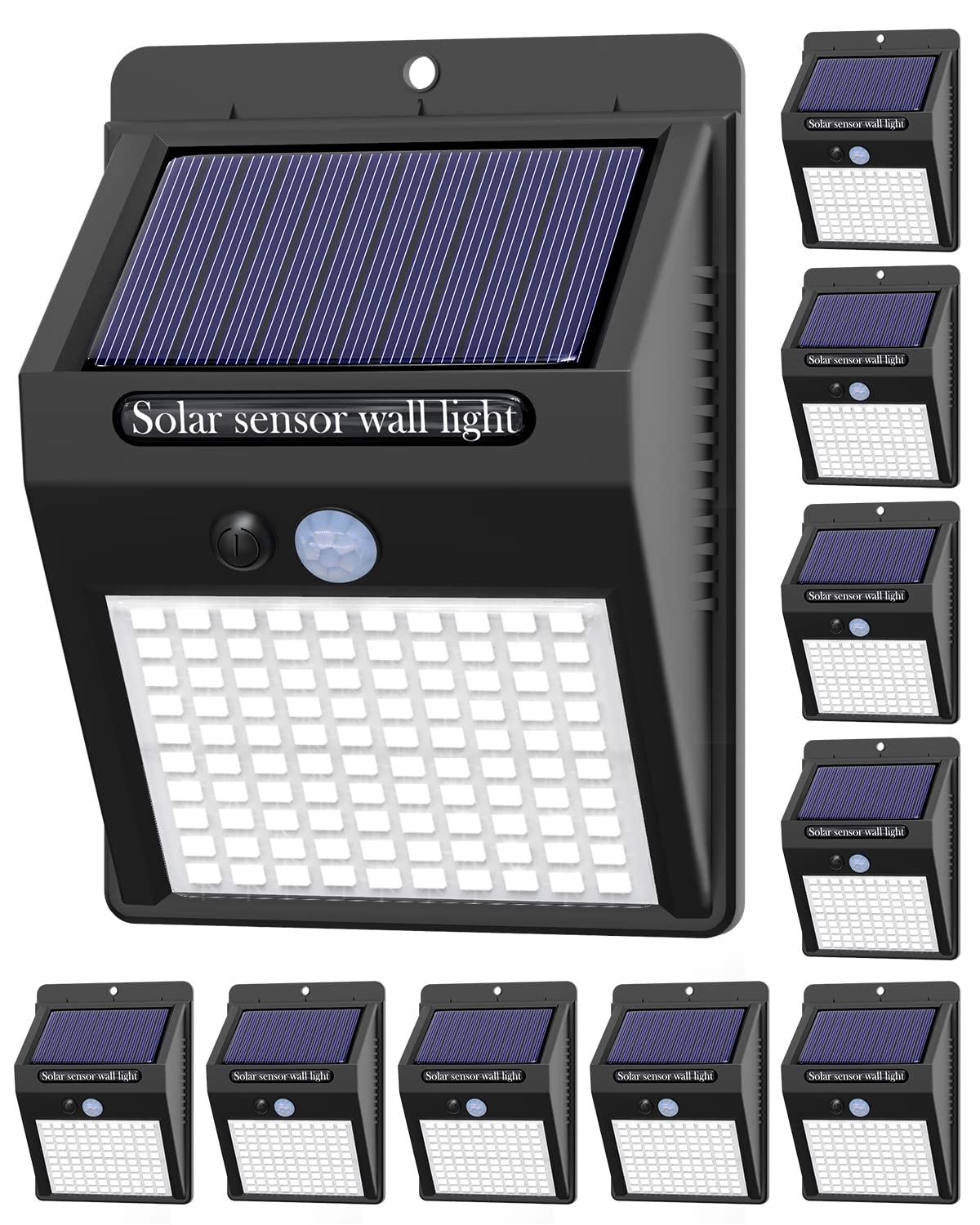 kolpop 10 Pack Solar Security Lights, Wireless IP65 Waterproof, Motion Sensor, Cool White, Model KP-WS05-10-US