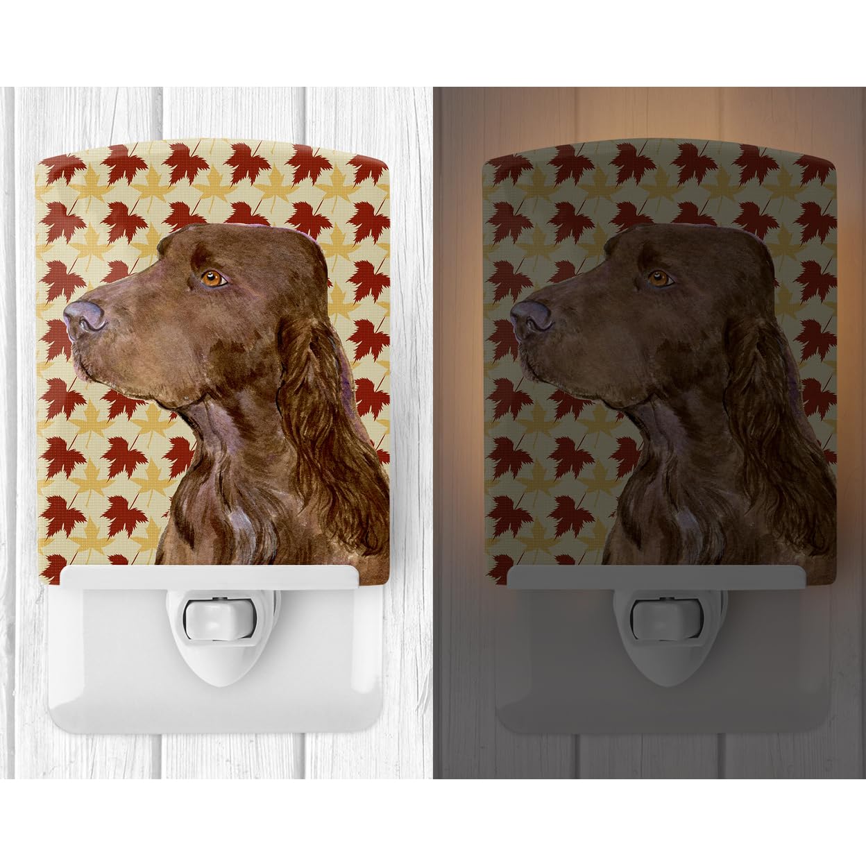 Carolines Treasures Ceramic Night Light, Field Spaniel Design, UL-Certified, 6x4x3in, Multicolor, Model SS4331CNL