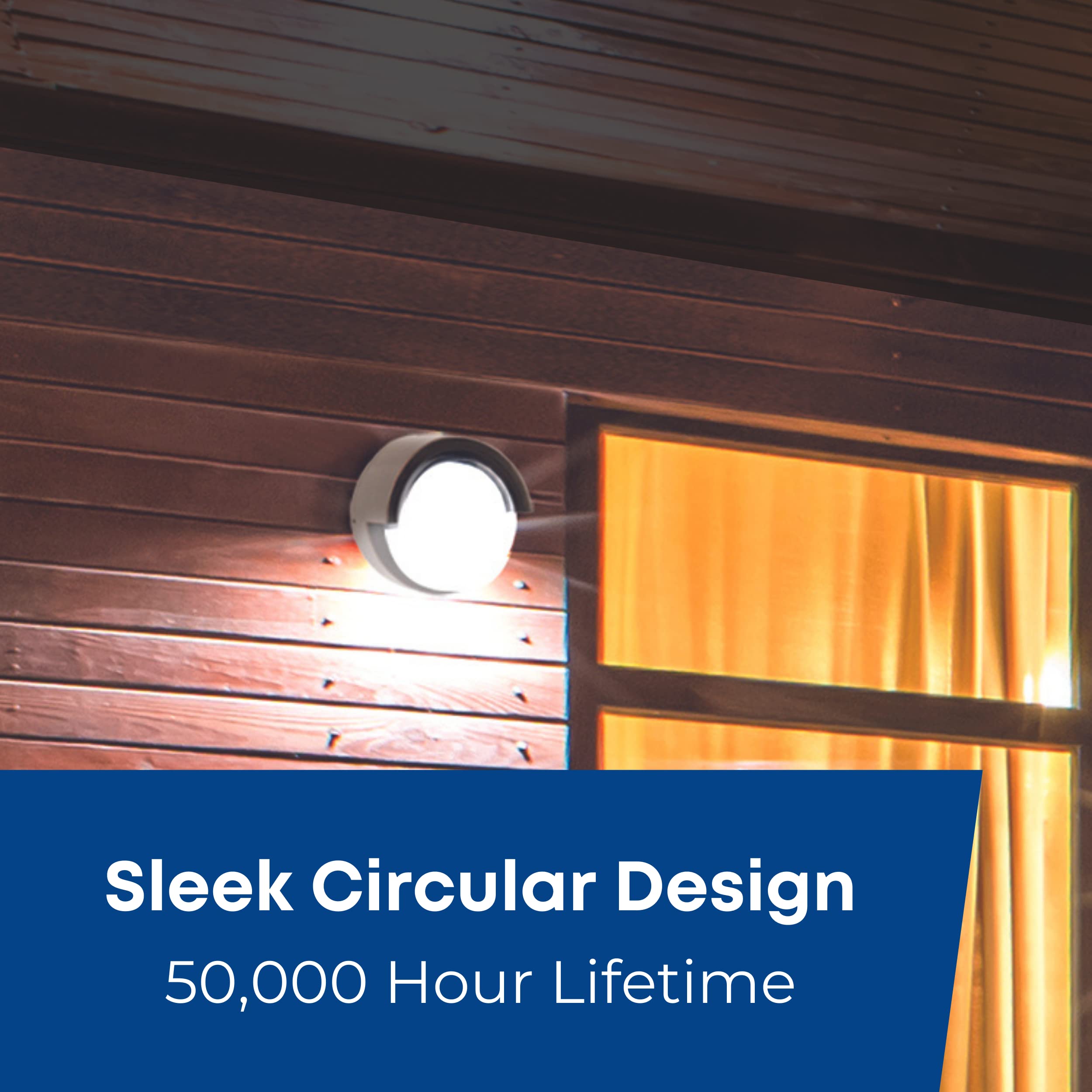 Feit Electric Dusk to Dawn Outdoor Wall Sconce, 8W, Integrated LEDs, Round, Bronze, Model S5RWM/850/DD/BZ