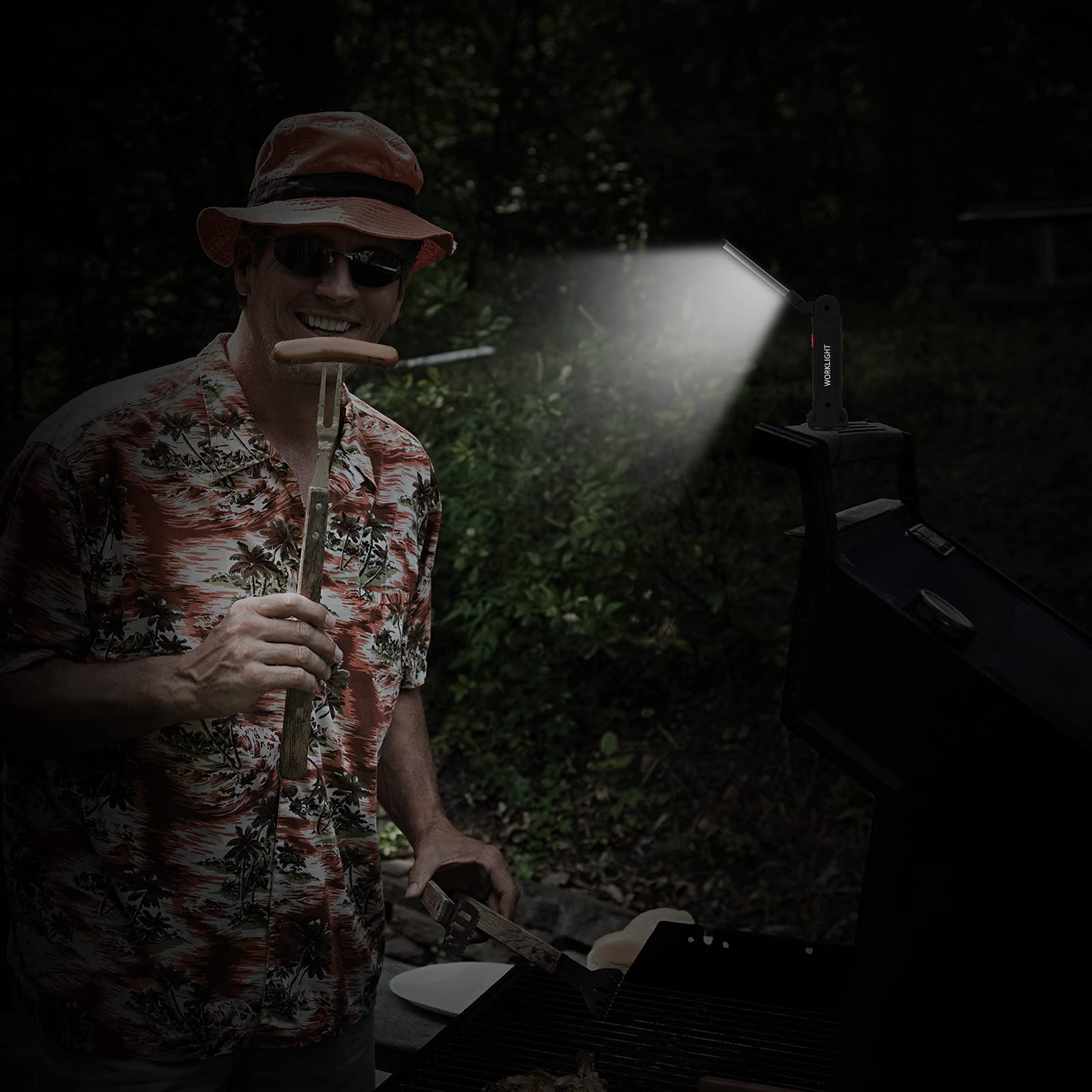 4 Pack LED Rechargeable Flashlights Work Lights,Vagocom Mechanic Tools Cordless Worklight with Magnetic Base 360Rotate 5 Modes,P