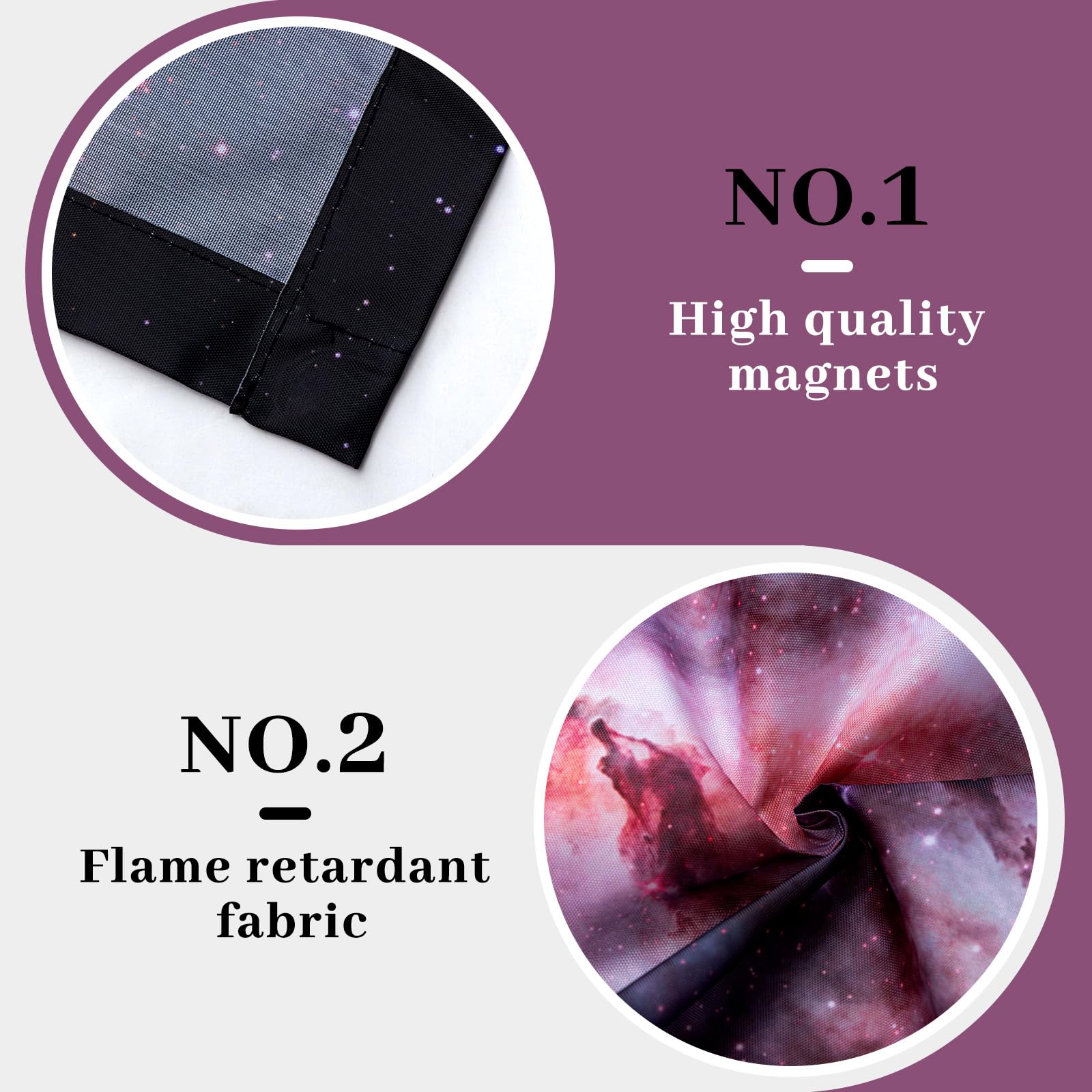 VIHOSE Fluorescent Light Covers - 4 Pcs, 2 x 2 Feet, Star Cluster, Magnetic Light Filters for Office/Classroom/Home