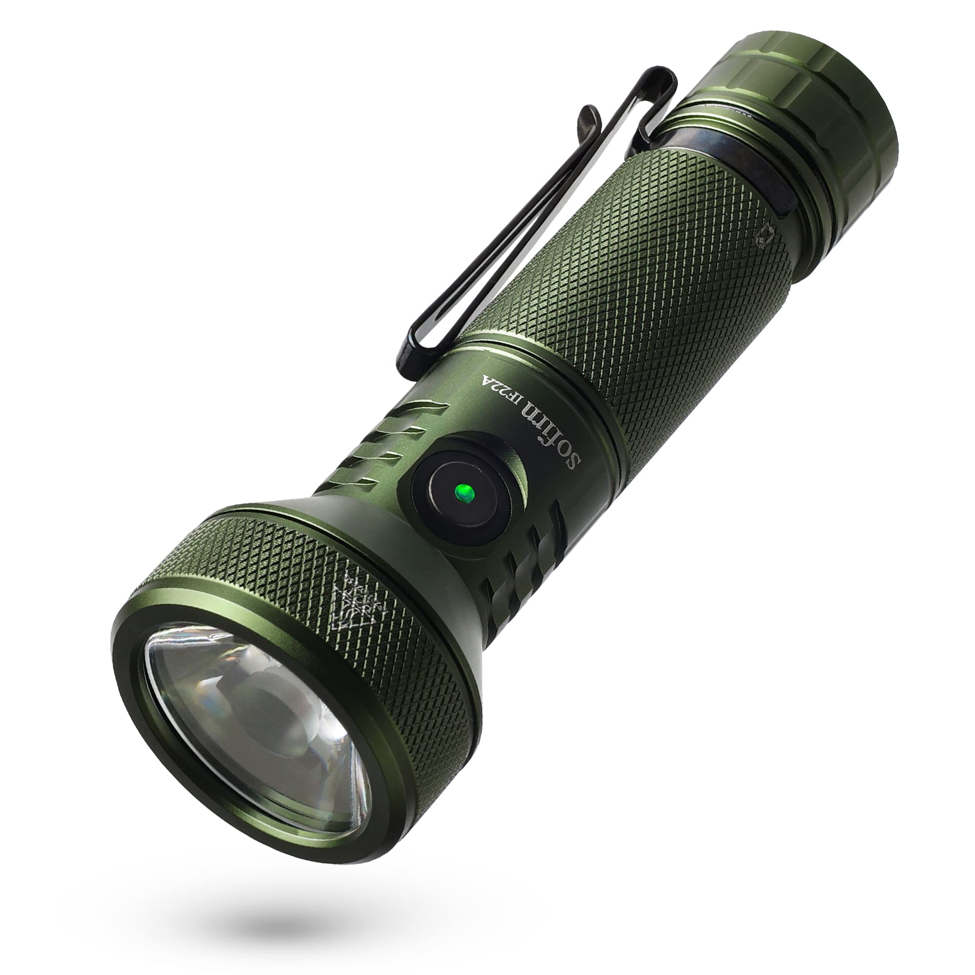 77outdoor Sofirn IF22A Rechargeable Flashlight, 2100 High Lumen 690m Max Powerful Thrower Flashlight with SFT-40 LED, TIR Lens, 