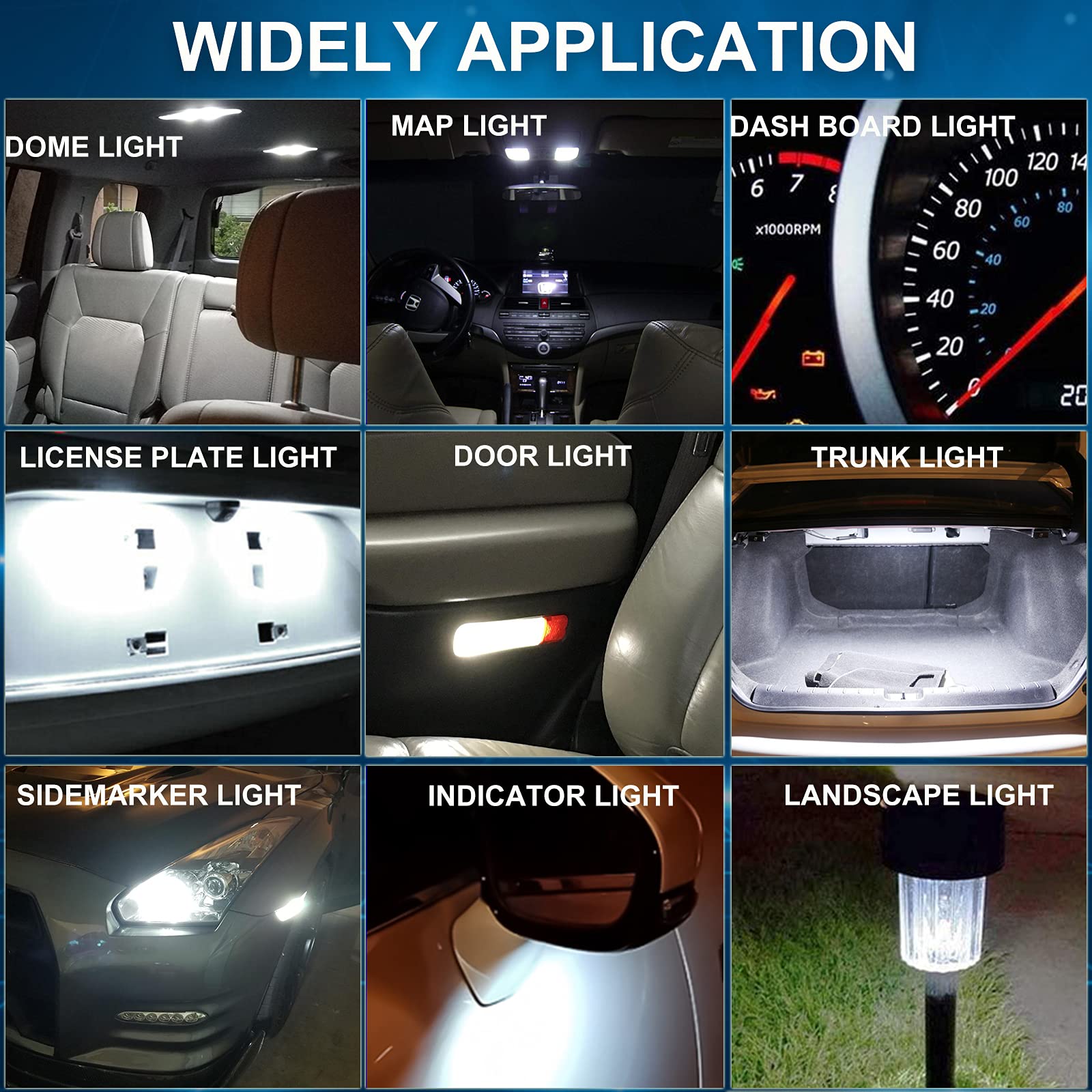 WEIMELTOY 194 Led Car Bulb 3030 Chipset T10 168 W5W 1.5W 12V White (12pcs)