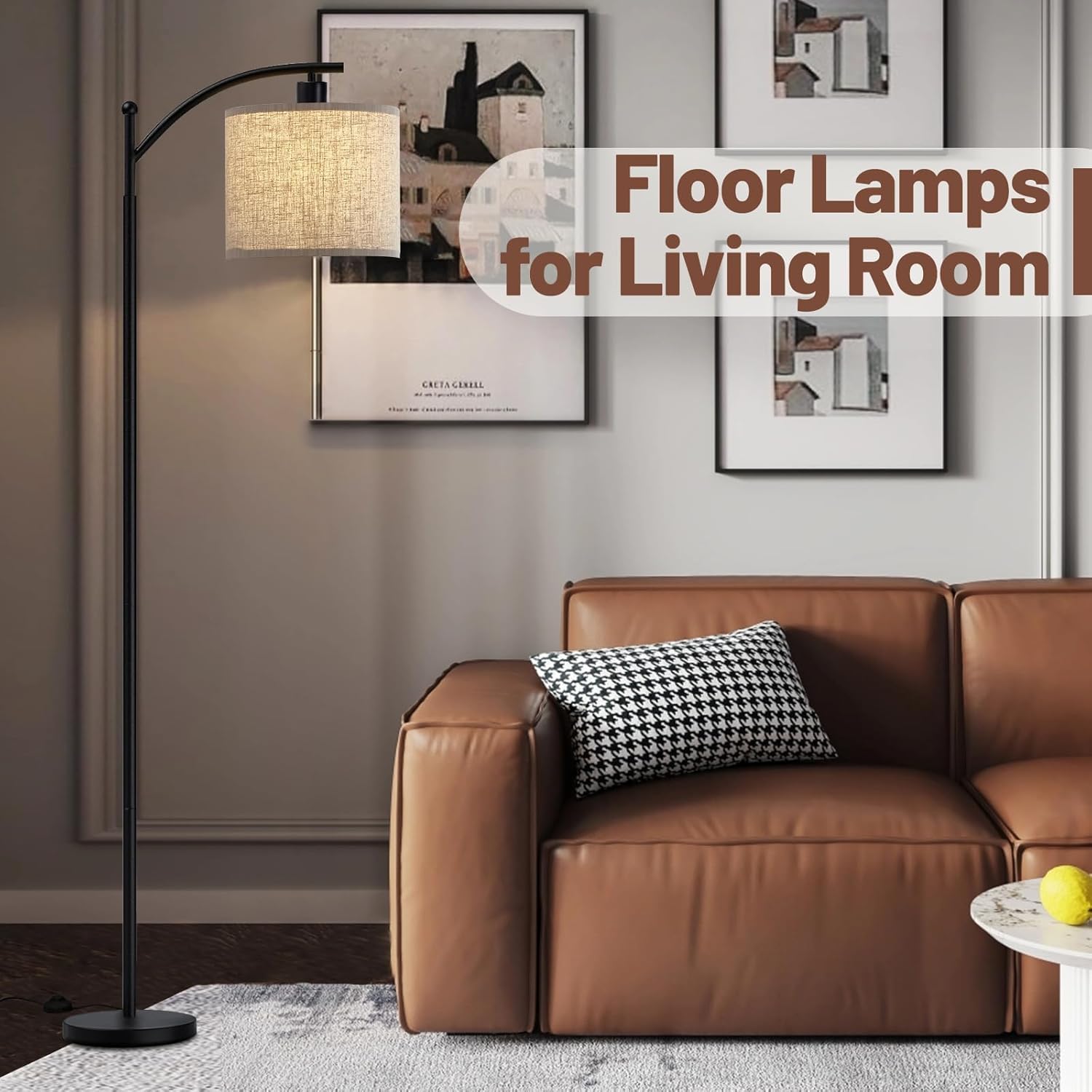 SANGFOR Floor Lamps for Living Room with 3 Color Temperatures, LED Floor Lamp for Bedroom, Boho Standing Lamp for Office, Tall L