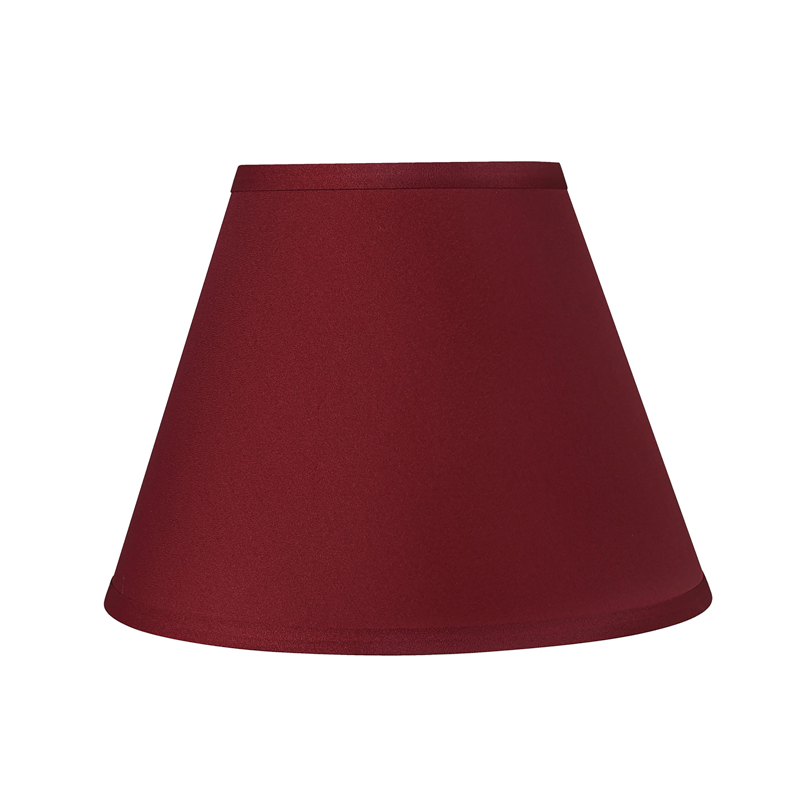 Aspen Creative Empire Uno Lamp Shade, 5 Top X 9 Bottom X 7 Slant Height, Red Fabric, Model 58904A