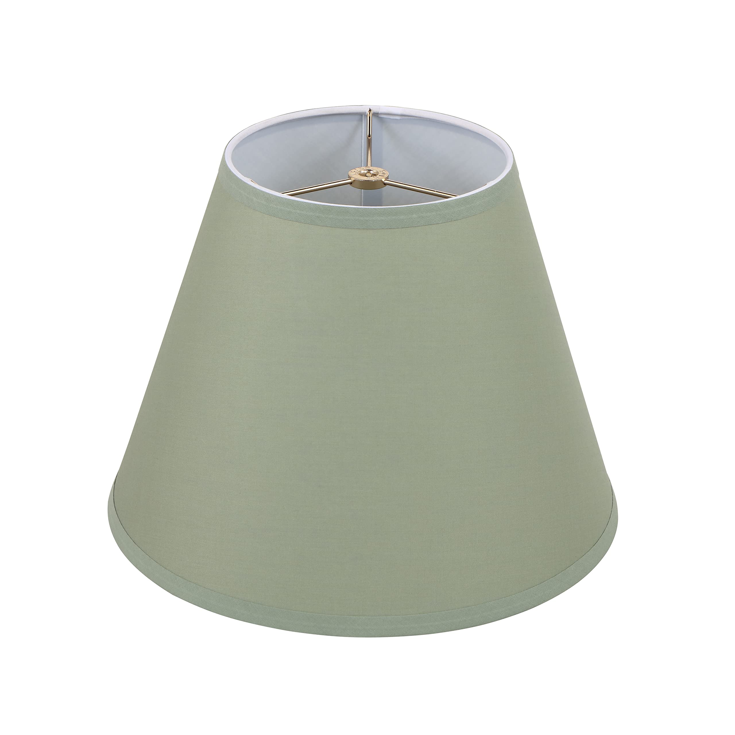 Aspen Creative 32071, Hardback Empire Transitional Spider Celadon Lamp Shade, 7&quot; Top x 13&quot; Bottom x 10&quot; Slant