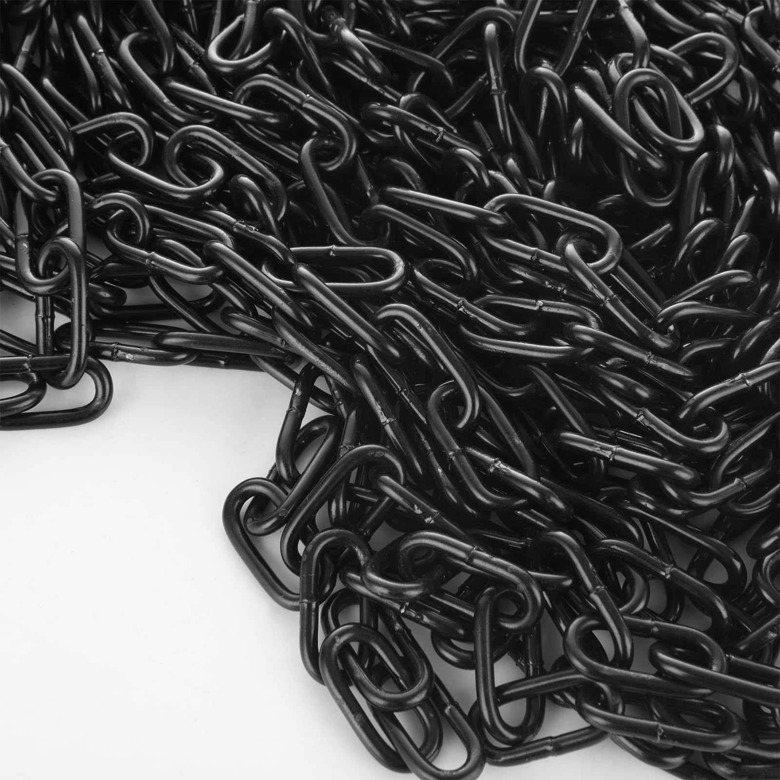 AKOLAFE 1/8'' Black Chain Link 33 ft Long Decorative Chain for Hanging Plants, Basket, Picture Metal Heavy Duty Chain Bulk Carbo