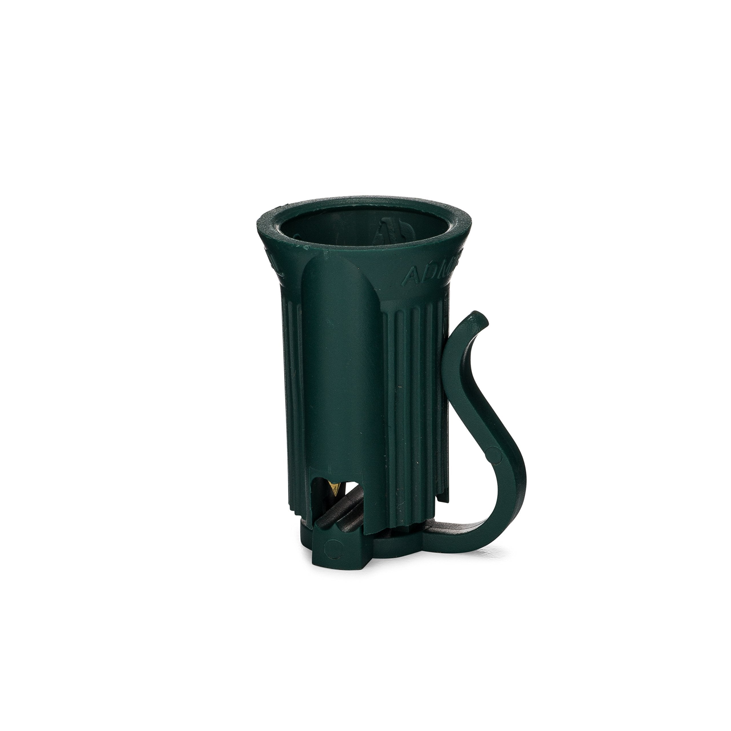 Holiday Lighting Outlet SPT-1 C9 Replacement Socket - 100 Pack, Green, Easy to Install, Durable, Indoor & Outdoor Christmas Ligh