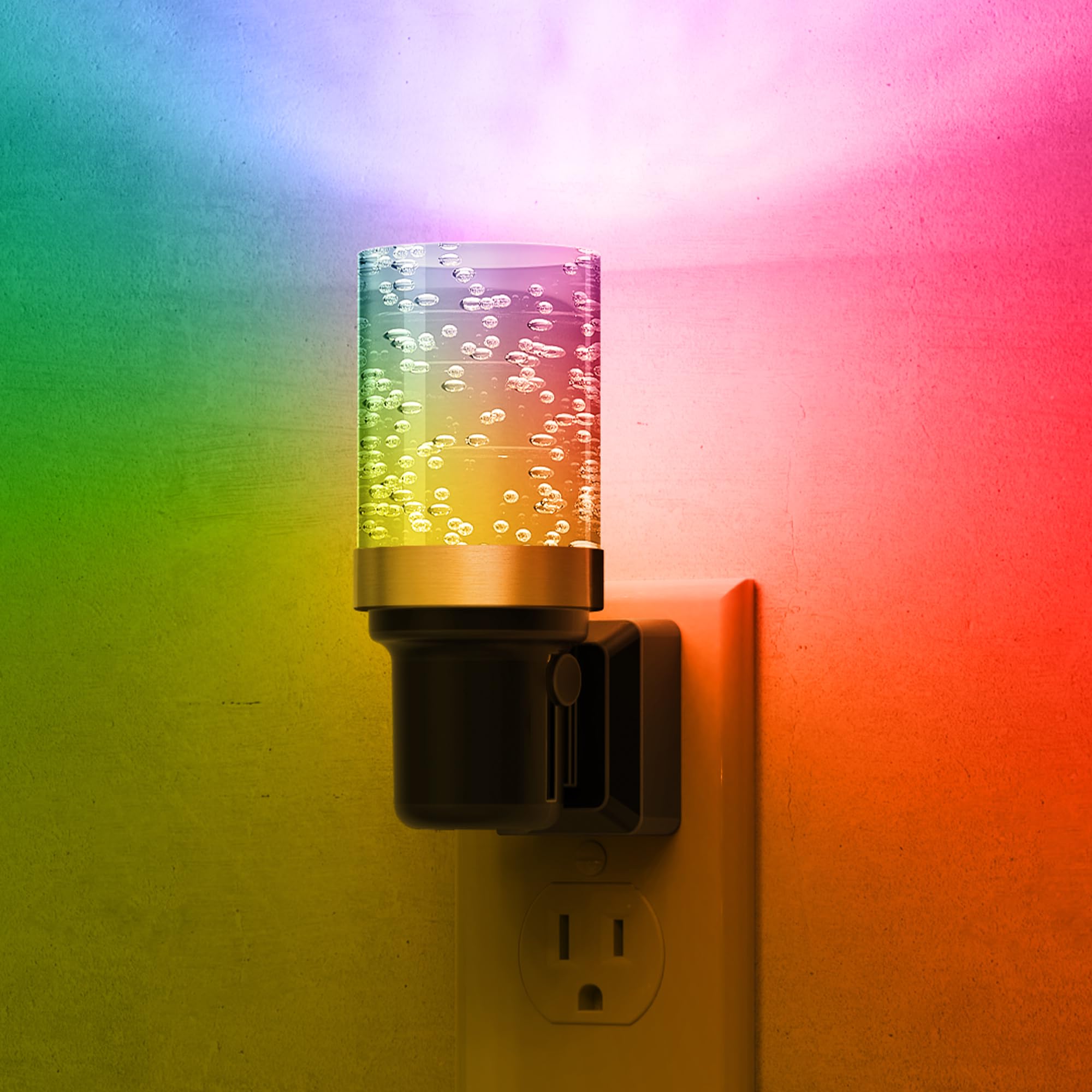 L LOHAS LED Night Light  Dimmable Night Lights Plug into Wall  Color Changing Nightlight RGB with Auto Light Sensor for Halloween  Christmas  Holiday  Hallway Bedroom Kids Room