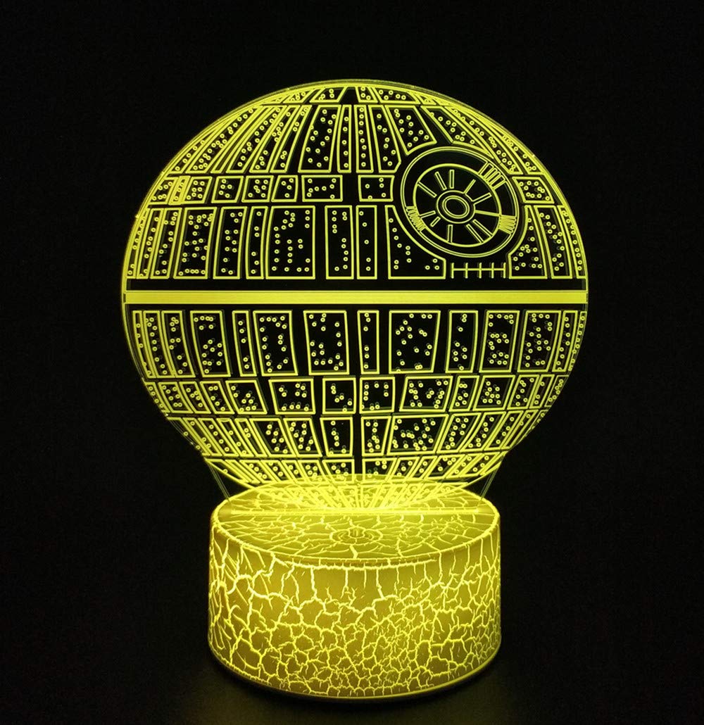 Gfytdxe 3D Optical Illusion Night Light, LED Desk Lamp, Touch & Remote Control, 16 Colors, USB Powered, Model C, Size: Night Light