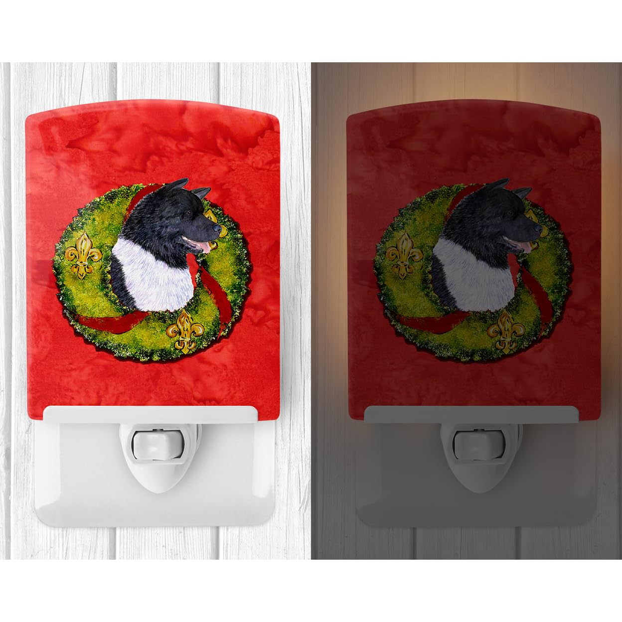 Carolines Treasures Akita Ceramic Night Light, 6x4x3in, UL-Certified, Multicolor, Model SS4208CNL