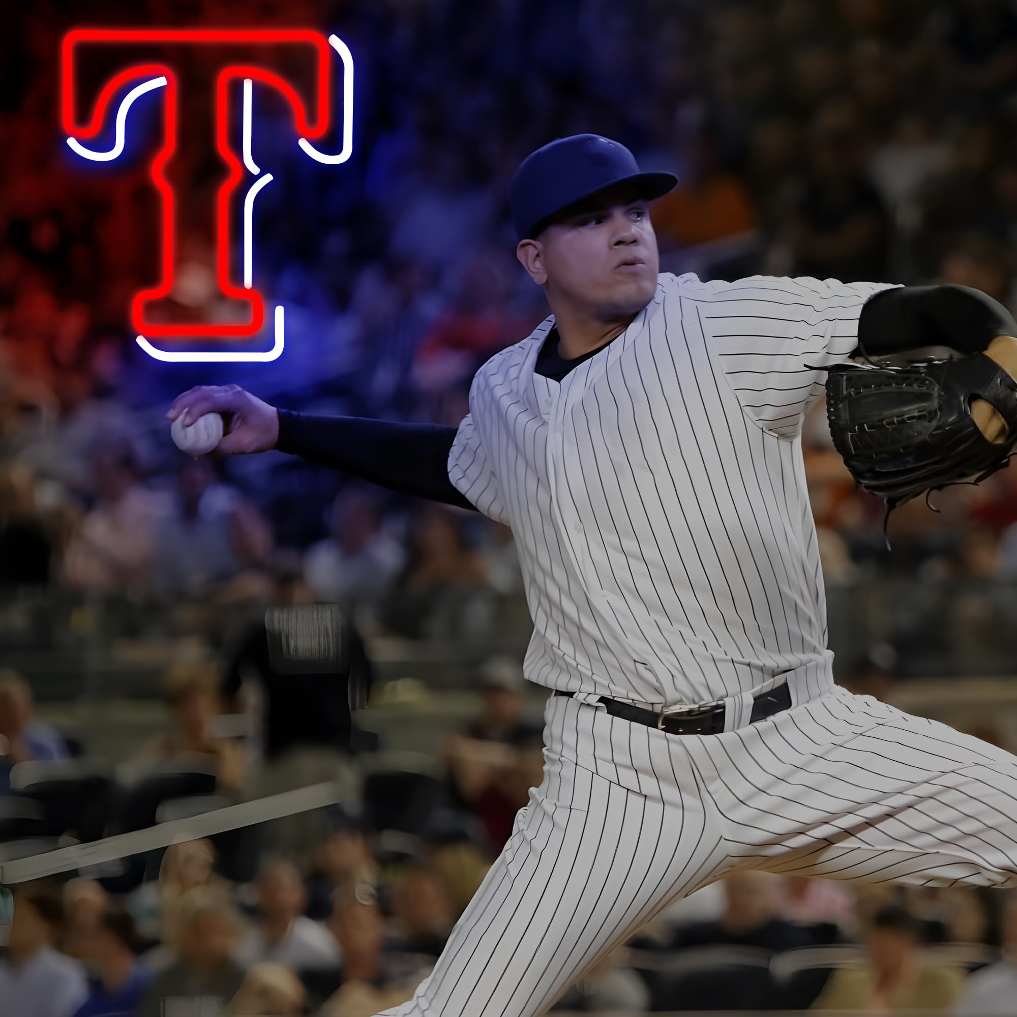 Baseball Neon Sign For Wall Decor Rangere Baseball Led Light Up Sign Baseball Wall Decor Sports Neon Lights For Club Bedroom Man Cave Bar Sports Gifts For Men Boys Fans Size 14.6 * 12.8 In(Fmxd148)