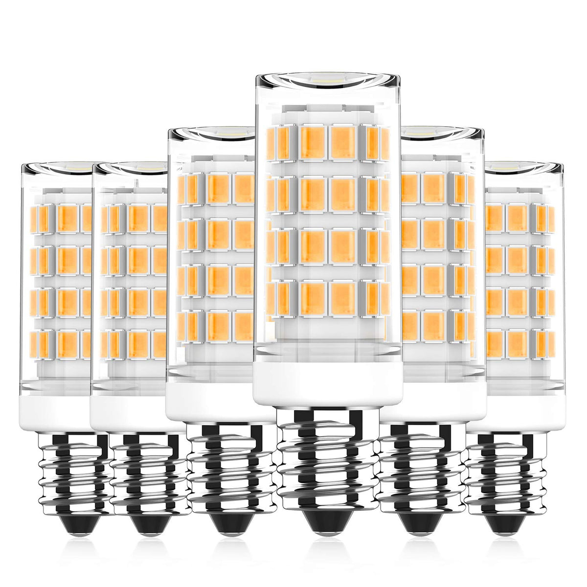 Yuiip E12 LED Bulb 5W Equivalent to 40W Halogen Bulb, Warm White 3000K, Candelabra Base E12 Light Bulbs for Ceiling Fan, Chandel