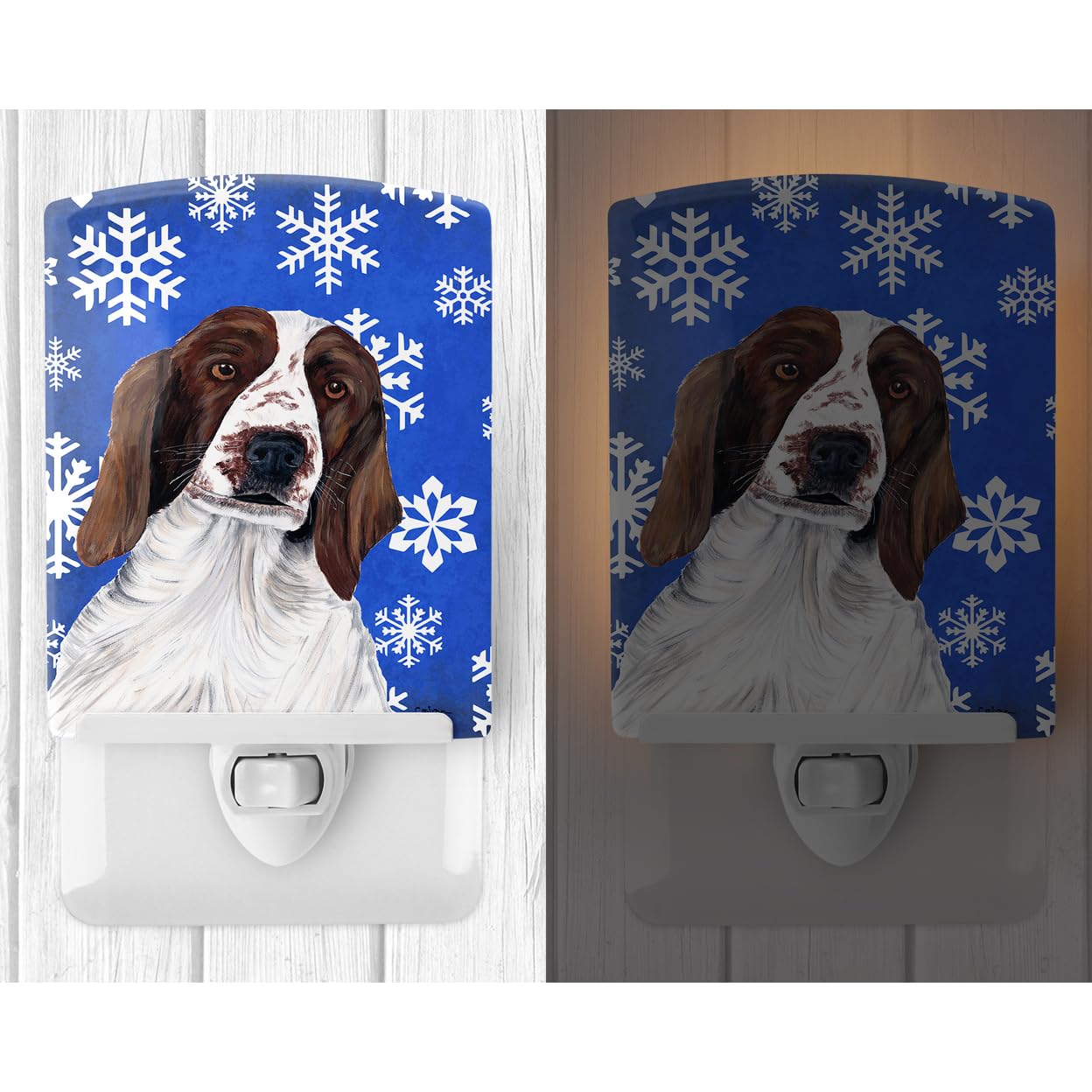 Carolines Treasures Ceramic Night Light, Welsh Springer Spaniel, 6x4x3in, Multicolor, Model SC9380CNL, UL-Certified