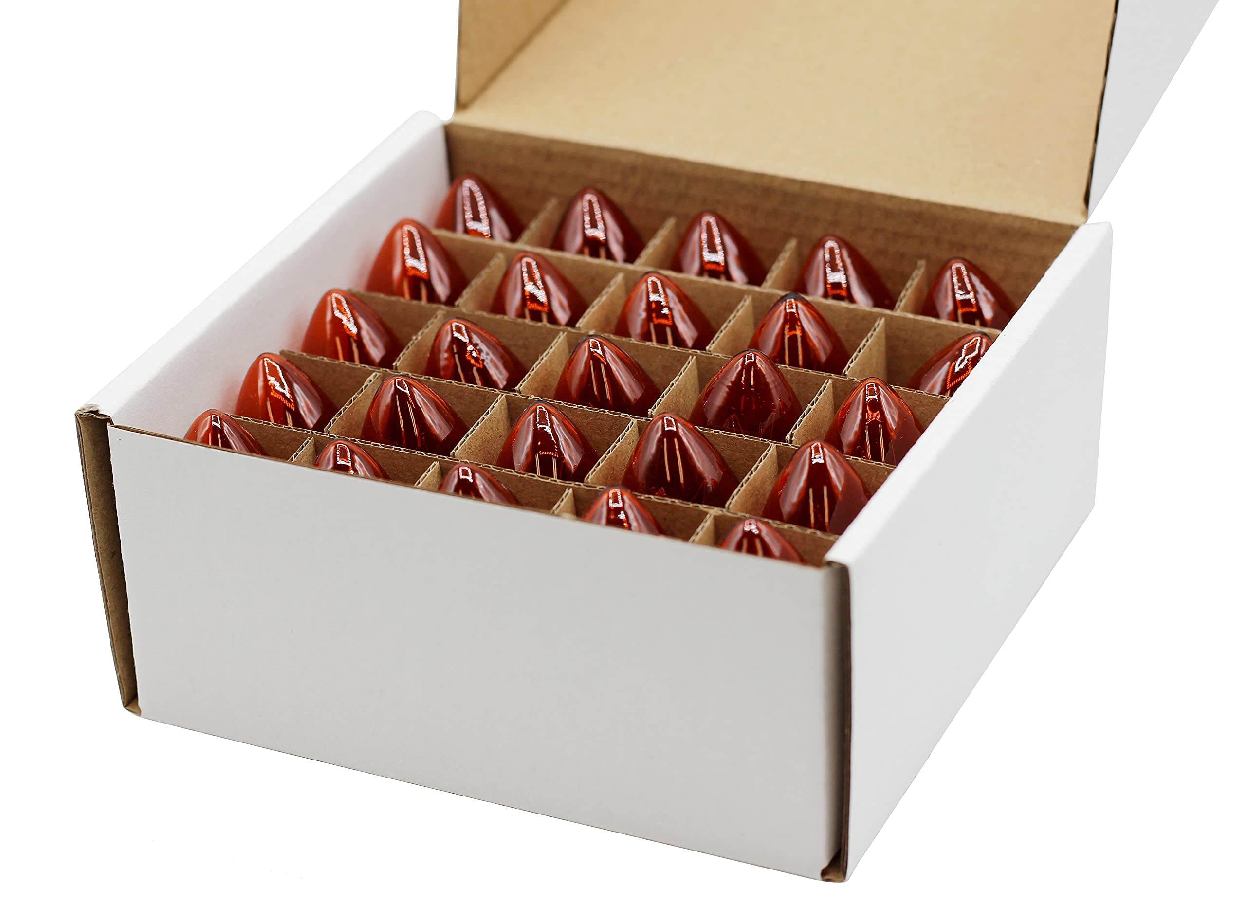 Creative Hobbies® C7 Light Bulbs - 7 Watt, Candelabra Base, Steady Burning - 25 Count Box - Ideal for Halloween & Christmas