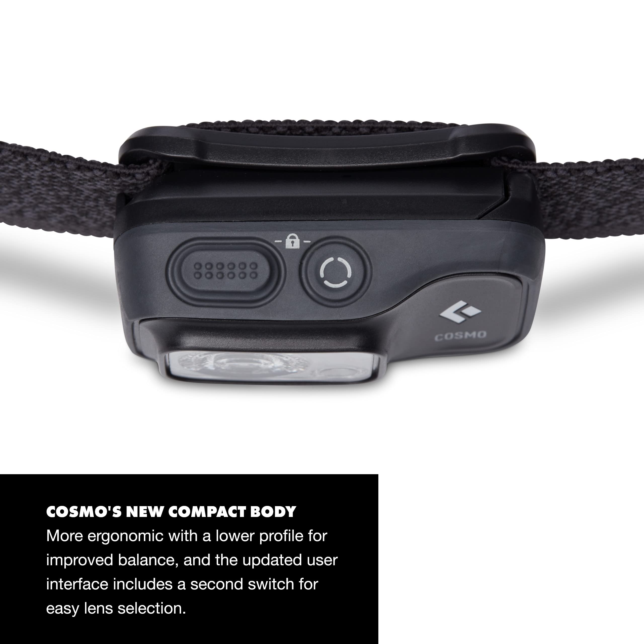 Black Diamond Cosmo 350 Led Headlamp (Graphite) - Waterproof And Dimmable Battery Powered Headlamp For Camping, Hiking, Running,