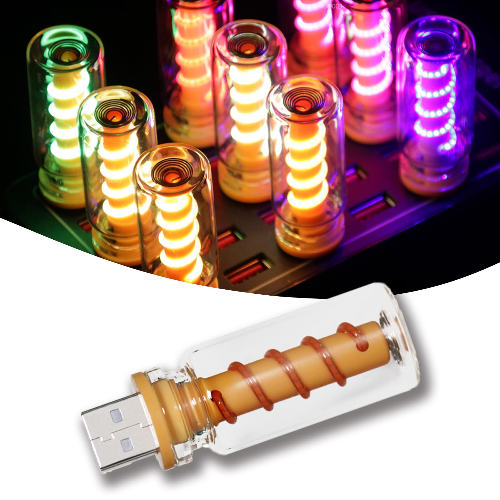 Dozyix Touch Control Retro USB Night Light, Touch Adjustment Lights,Plug in USB Auto Night Light, Mini LED Bulb for Car, Camping