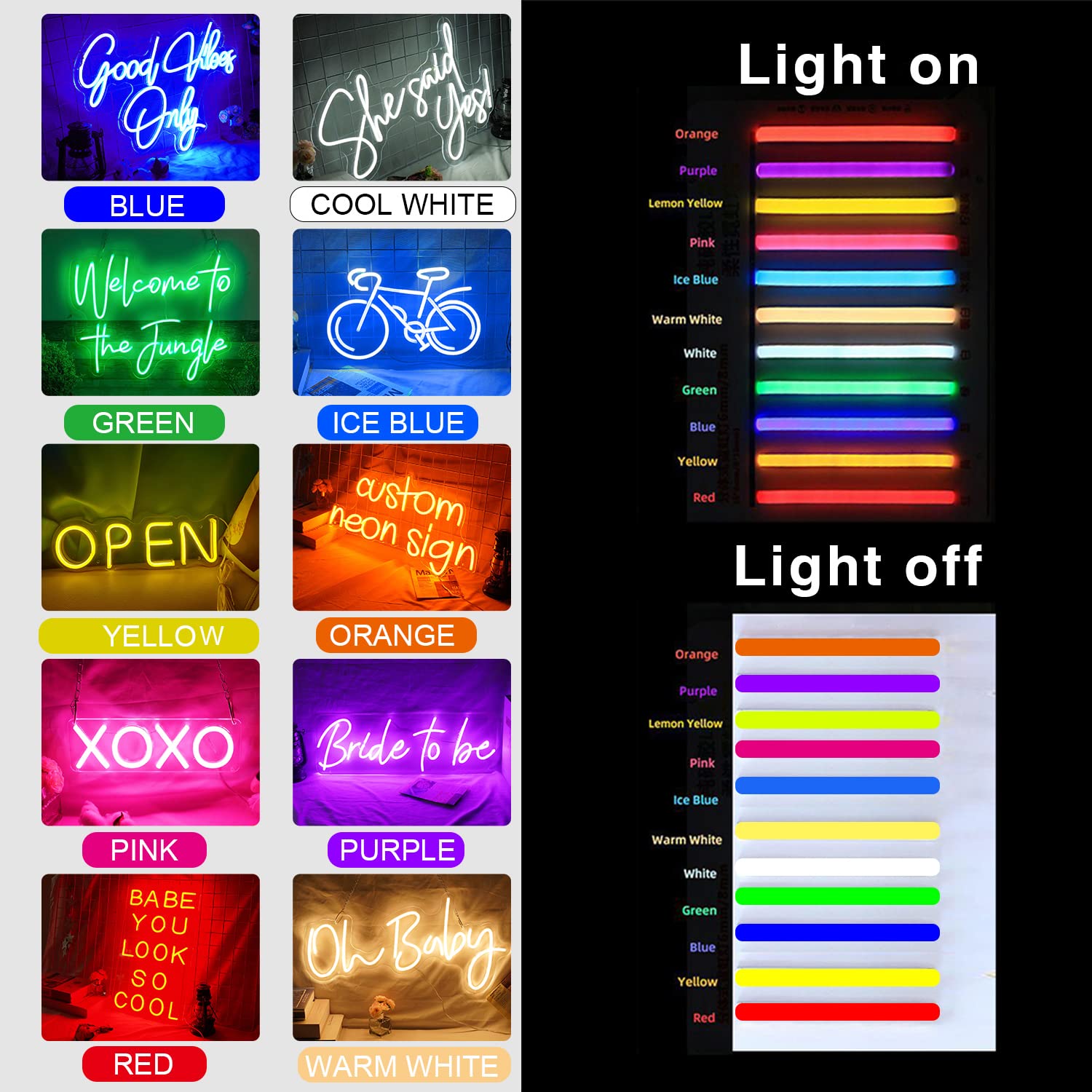 YGEQWK Neon Sign - Custom LED Name Light, 30inx7.2in, Ice Blue, Acrylic for Bedroom, Wedding, Birthday, Personalized Decor