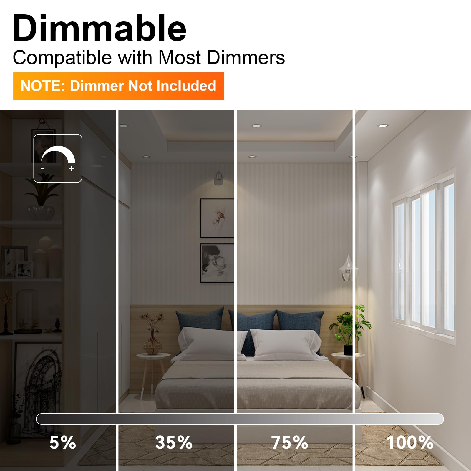 Tjoy 12 Pack Br30 Led Bulb 65W Equivalent, Dimmable Led Flood Light Indoor, E26 Base, 2700K Warm White, 9W, 800 Lm, Recessed Lighting Bulbs For Ceiling, Recessed Can, Living Room And Kitchen