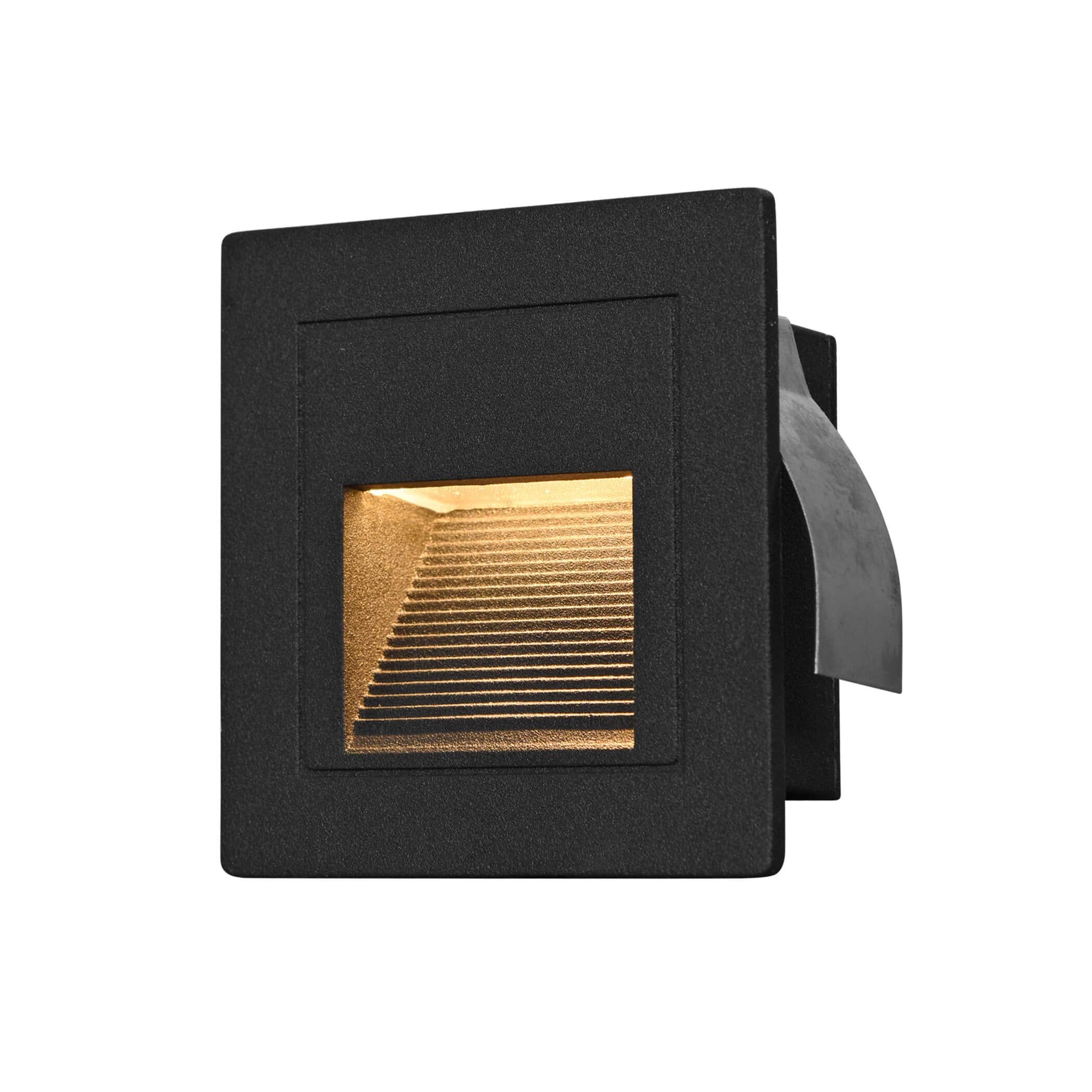 VONN Low-Voltage LED Outdoor Step Light, 1-Watt, 3.25in x 1.25in x 3.25in, Aluminum, Matte Black, Model VOS