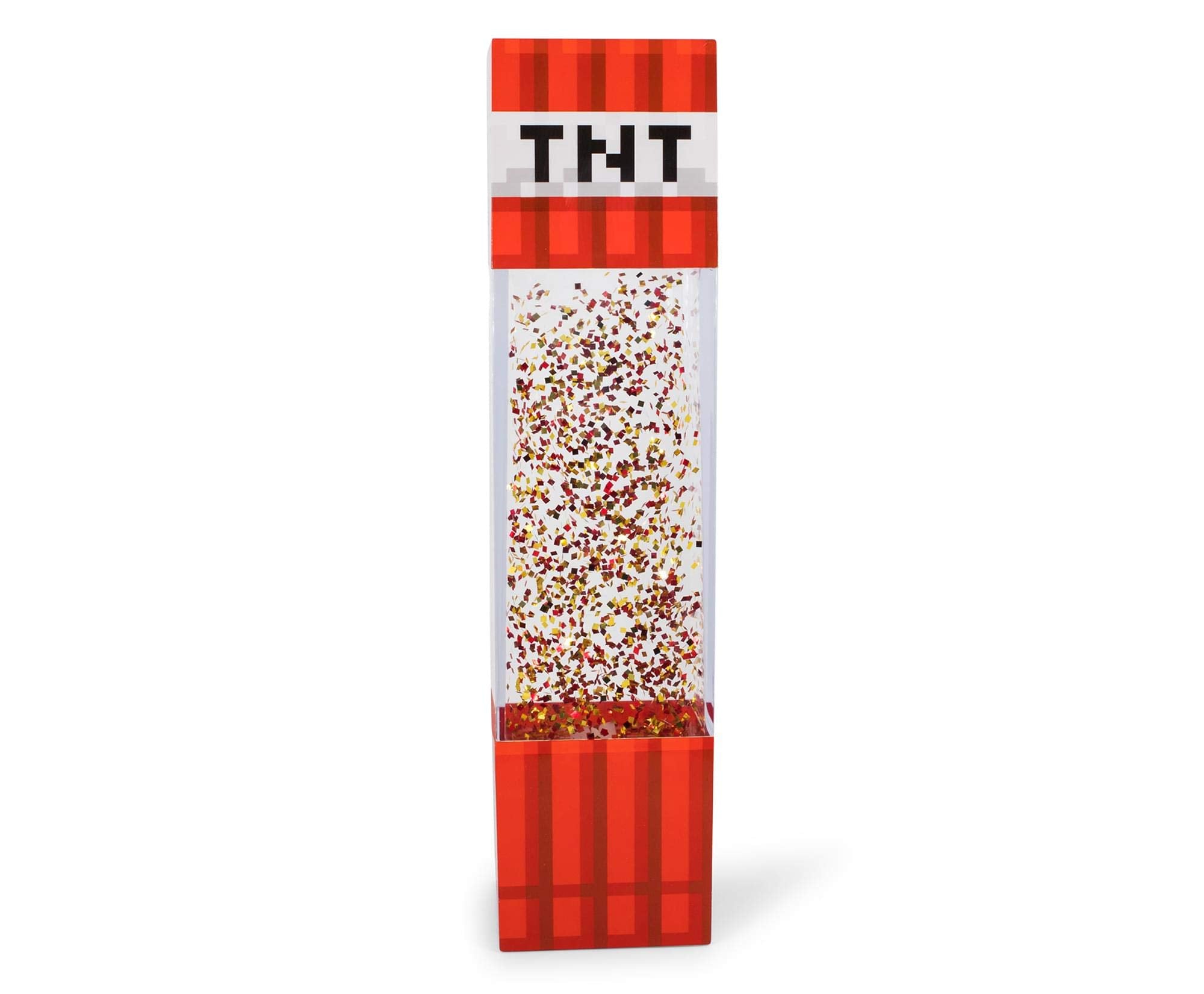 Ukonic Minecraft TNT Block Motion Lamp | LED Bedside Table Light | 12 Inches Tall | Red | Model 16430