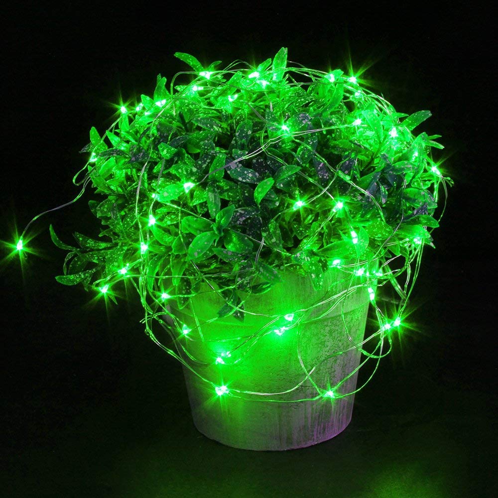 3 Pack Fairy Lights Battery Operated 6.6Ft 20 Led Mini String Lights Silver Wire Starry Lights For Diy Wedding Party Festival Halloween Christmas (Green)