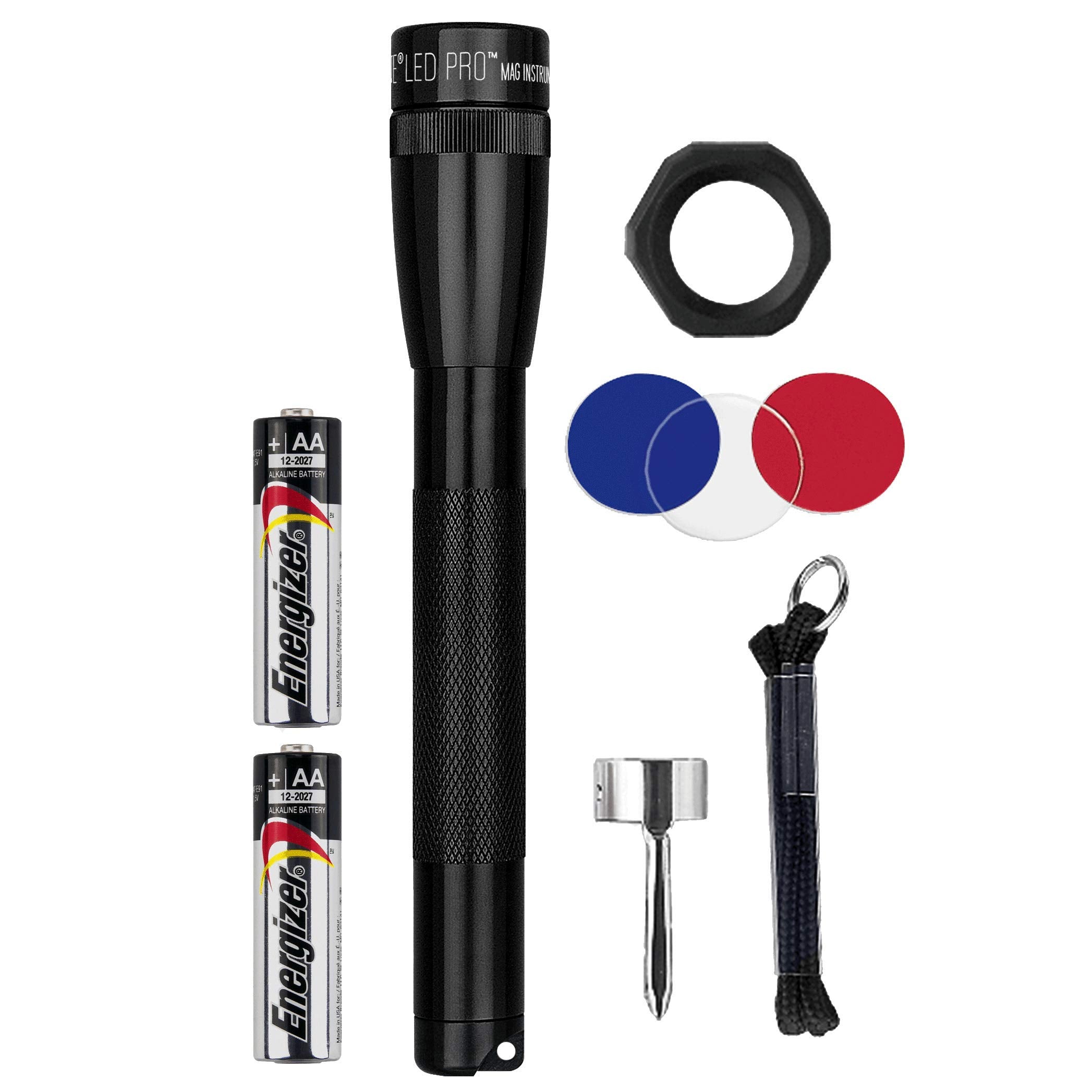 MagLite Mini LED Flashlight SP2P01C, Black, Aluminum, One Size