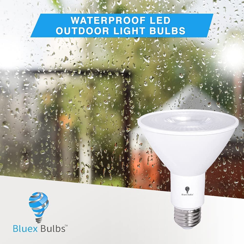 2 Pack Par30 Outdoor Led Flood Light Bulb 12W 100 Watt Equivalent 900 Lumens Dimmable Waterproof E26 4000K Cool White Led Flood